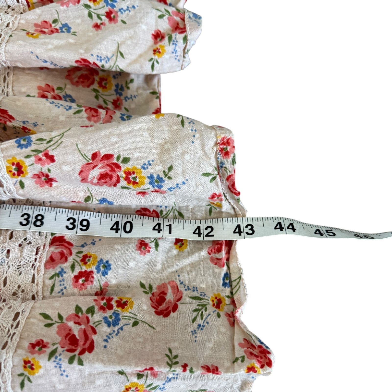 The Great. Serenade Dress Pale Pink Kerchief Rose Print