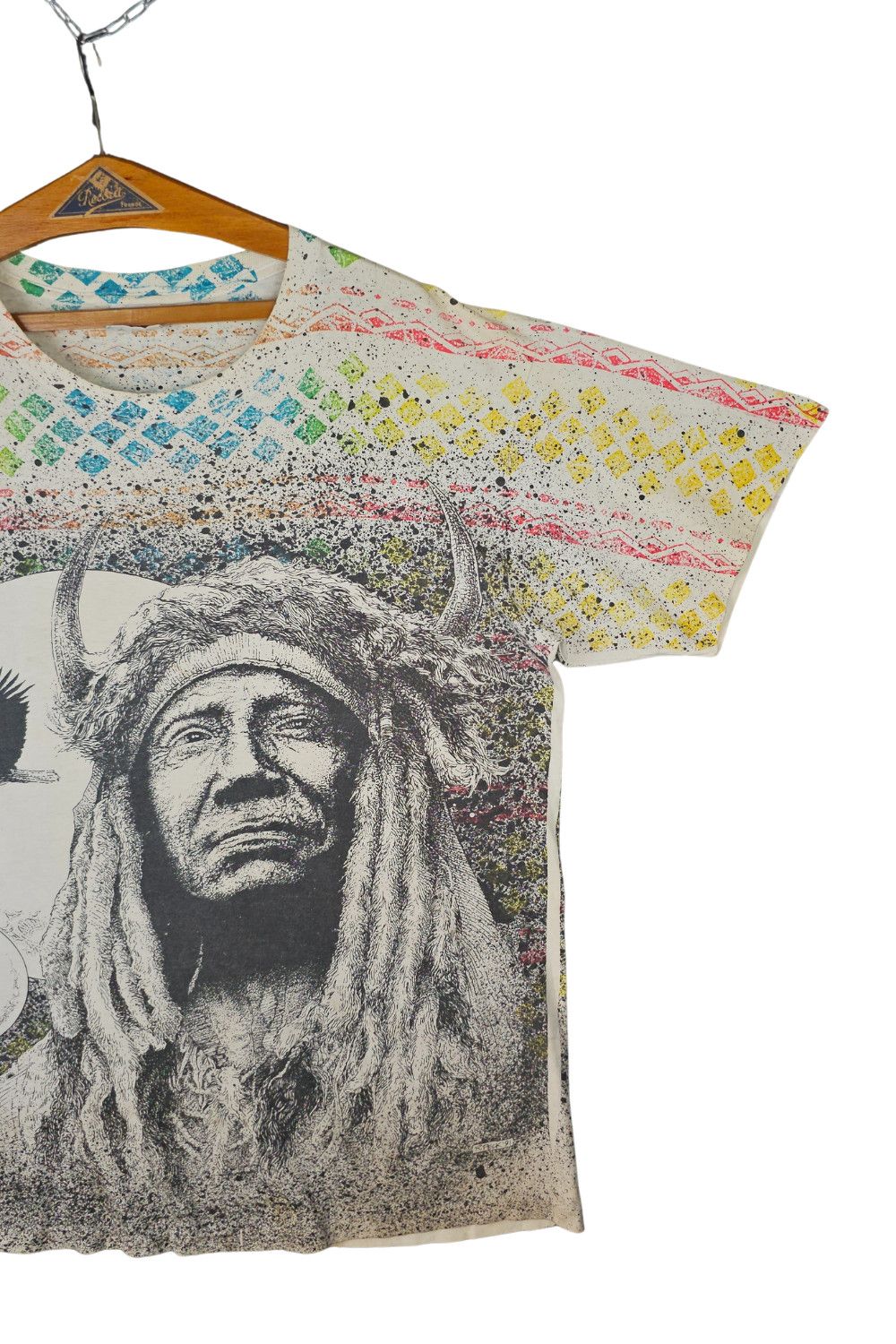 Tultex 1991 R. Peck All-Over Native Portrait Tee - Single Stitch Size US XL / EU 56 / 4 - 4 Thumbnail