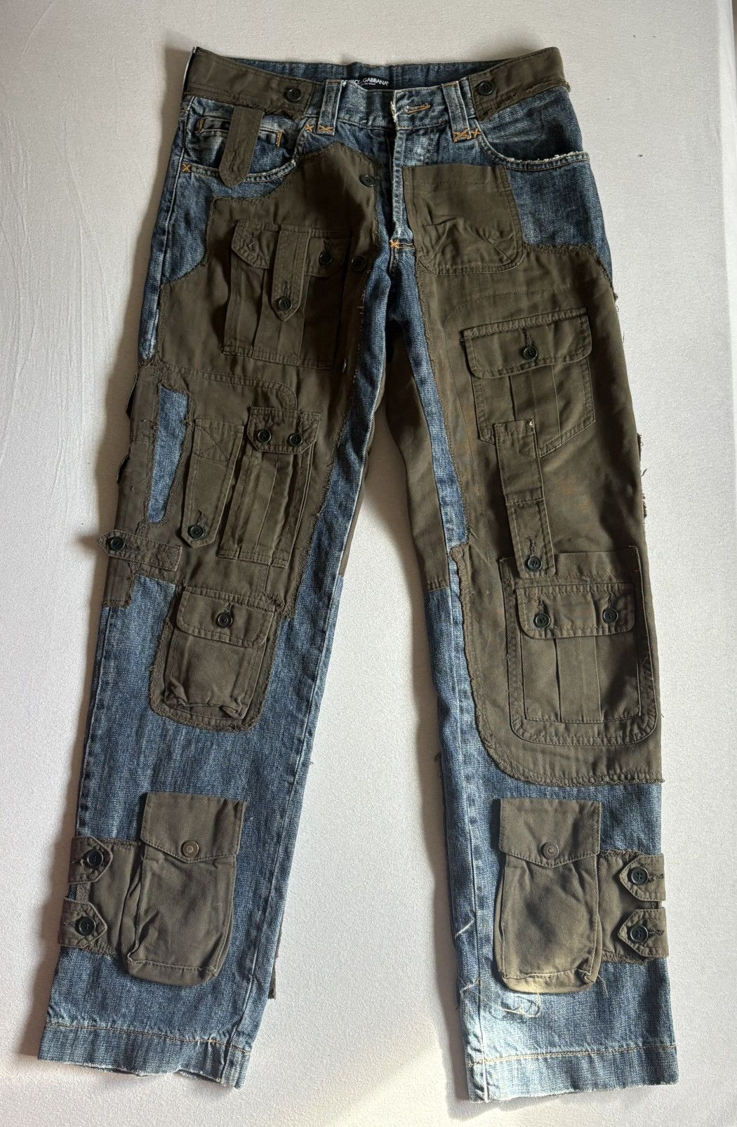 Dolce & Gabbana AW05 Hybrid Multipocket Cargo Denim Size US 30 / EU 46 - 1 Thumbnail
