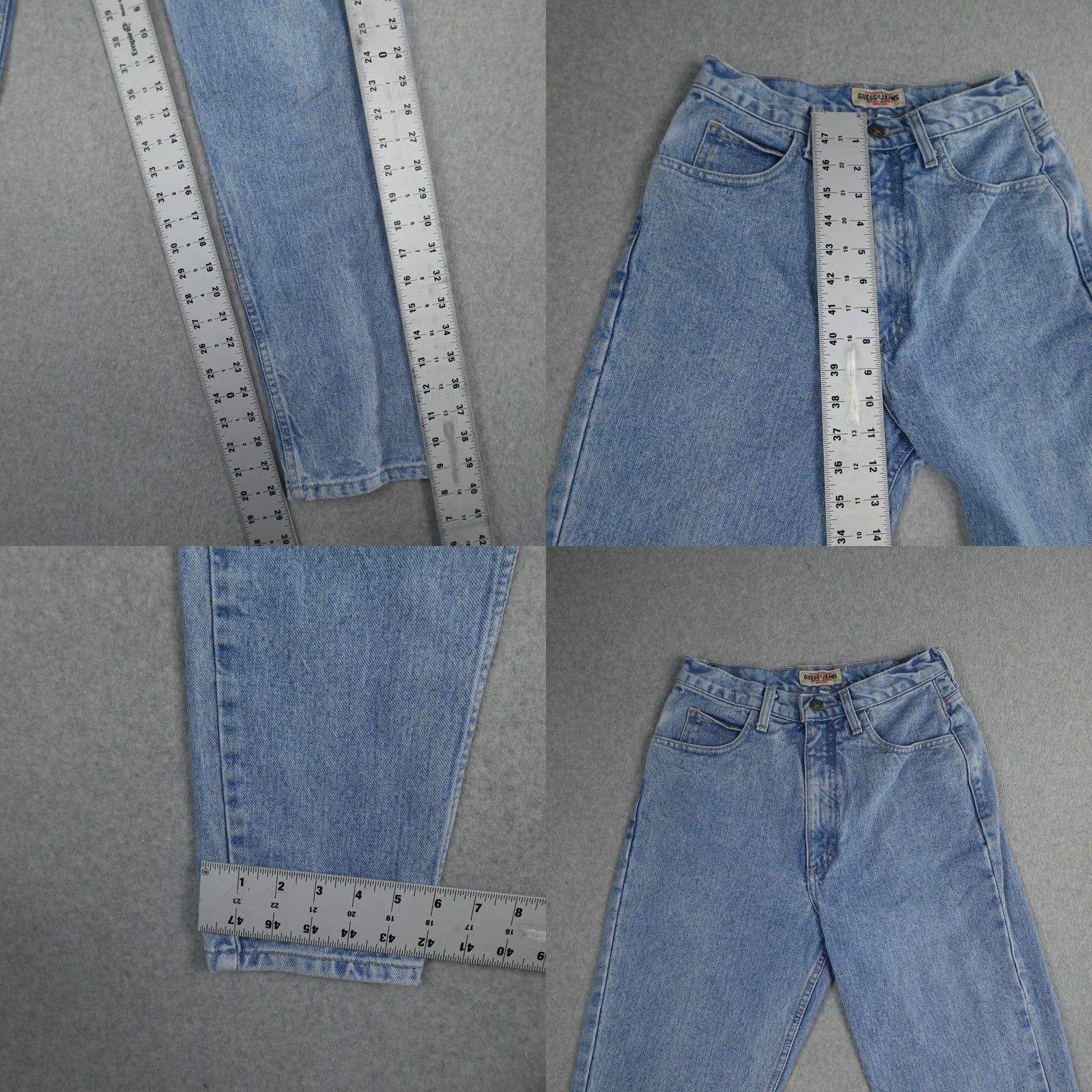 Guess GUESS Jeans Vintage 29 (29X29) High Waist Denim Blue 5-Pocket Regular Size 29 Women’s Jeans Size 29" - 8 Thumbnail