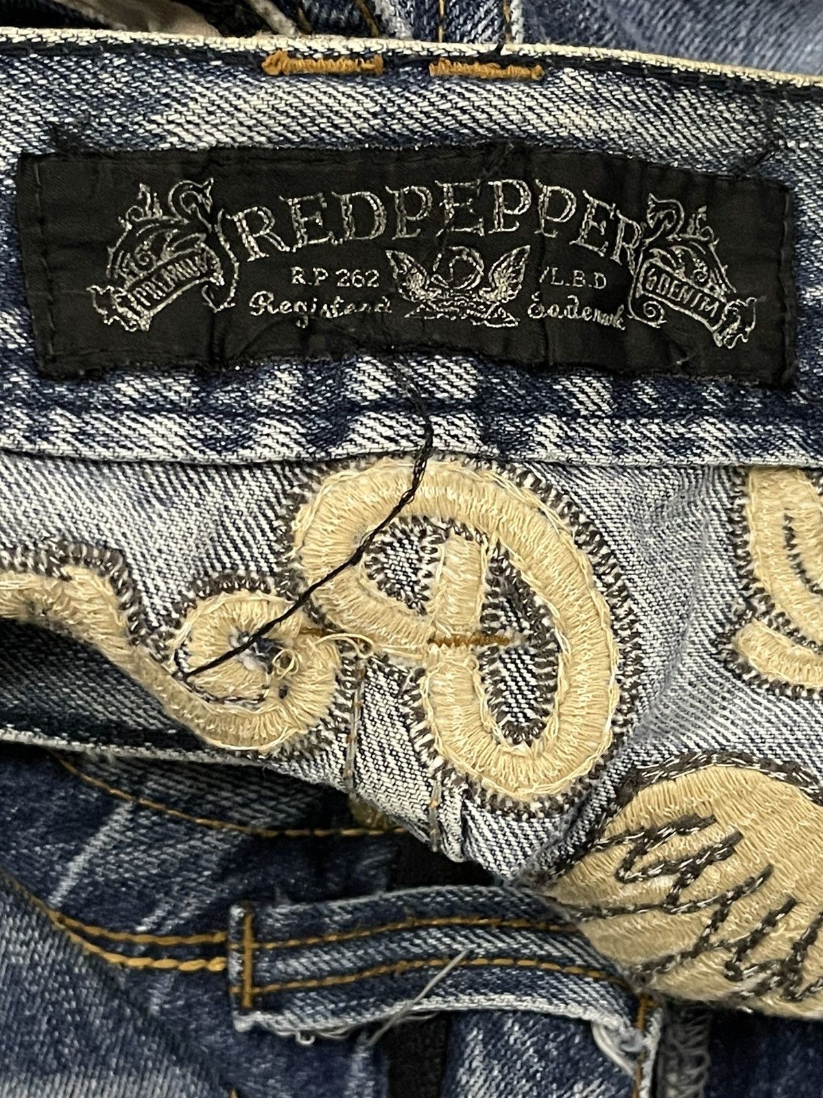 semanticdesign Vintage Japanese Brand Embroidered Style Bootcut Jeans Size US 34 / EU 50 - 7 Thumbnail