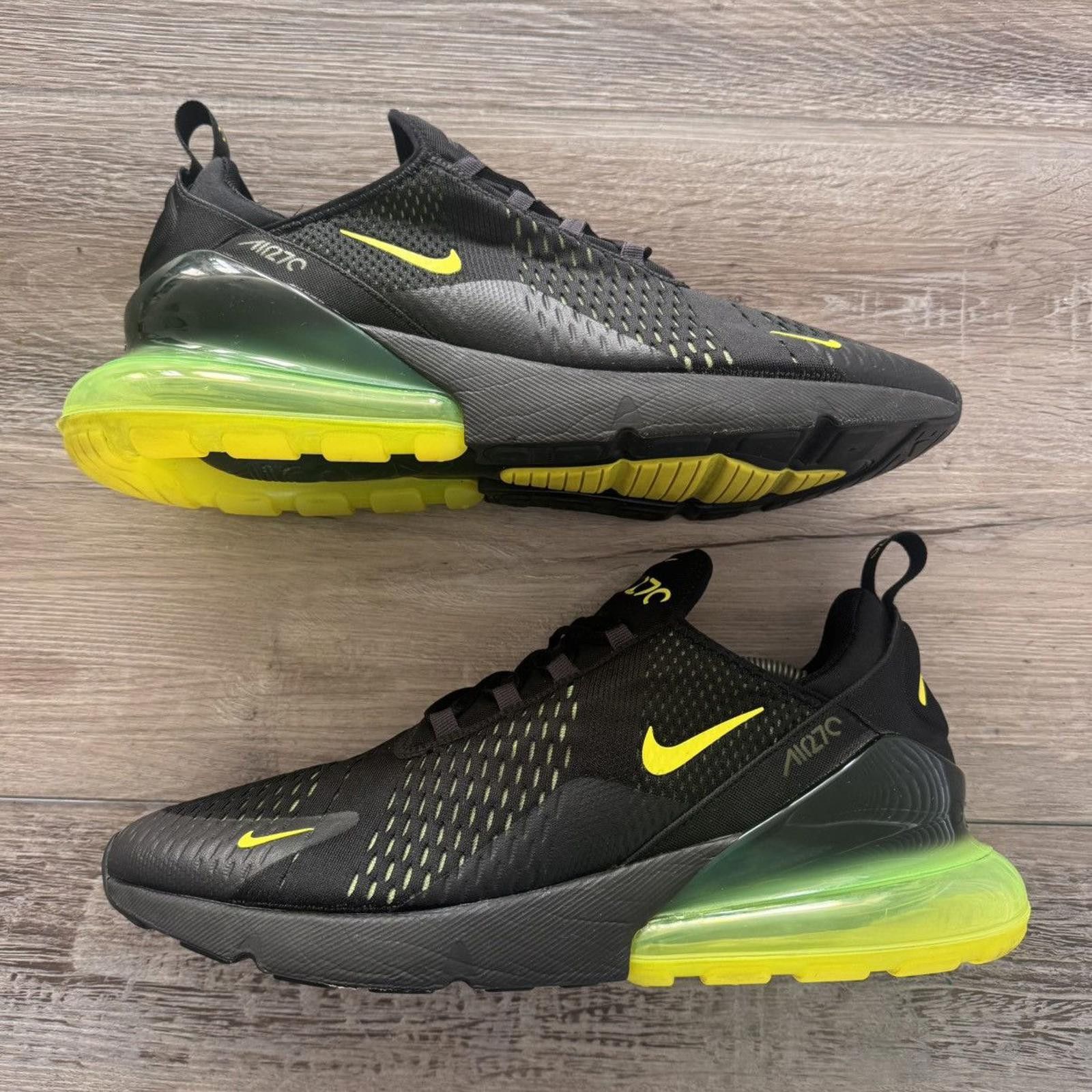 Nike NIKE • Air Max 270 "Black Volt/Oil Grey" (13M) Size US 13 / EU 46 - 2 Thumbnail