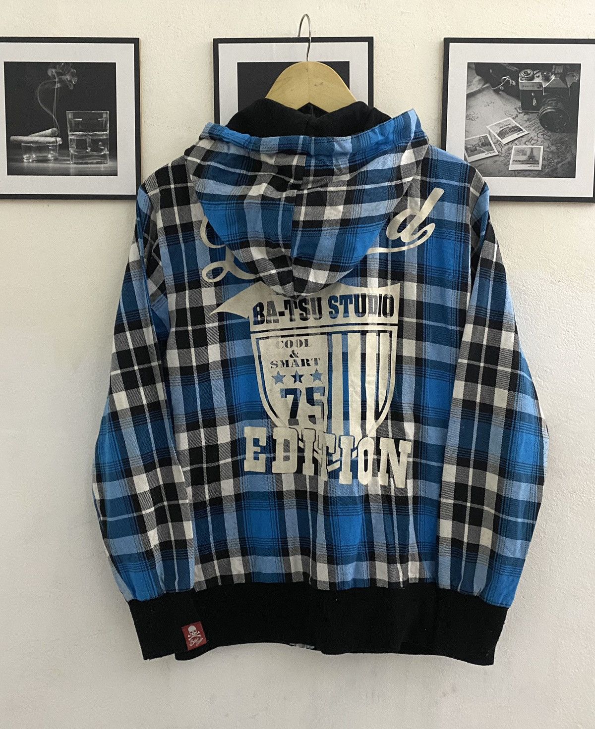 Hysteric Glamour Y2k Bat-su studio grunge poem plaid hoodie Size US M / EU 48-50 / 2 - 2 Thumbnail