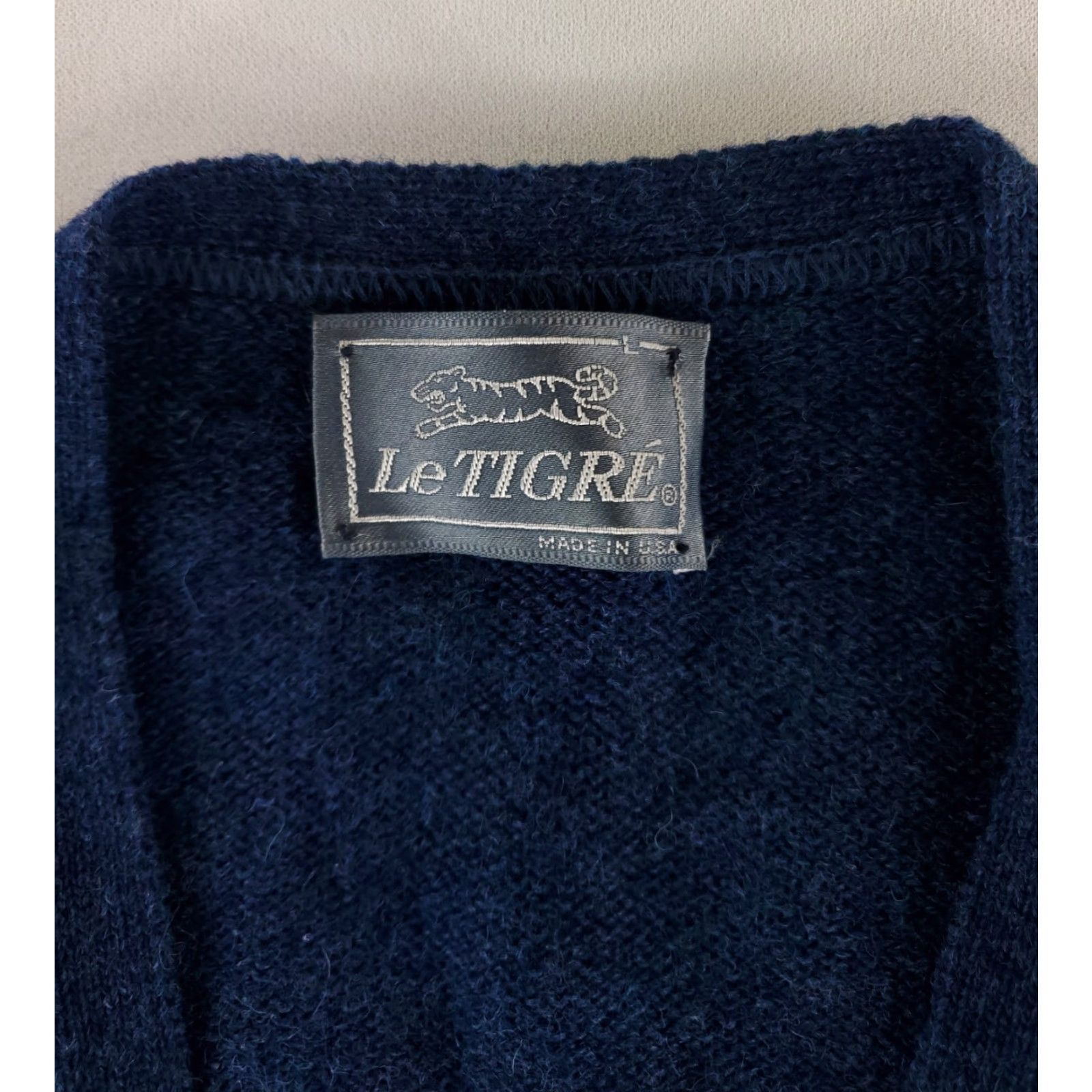 Vintage VINTAGE Le Tigre Wool Cardigan Vest Blue Fleck Mens L VTG 90s Vest Mens L Blue Size US L / EU 52-54 / 3 - 4 Thumbnail