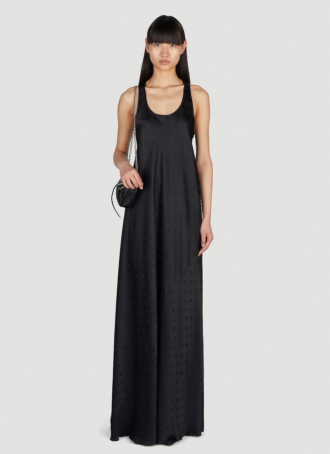Balenciaga o1la1rc1a1024 Racer Back Gown in Black Size XS / US 0-2 / IT 36-38 - 2 Thumbnail