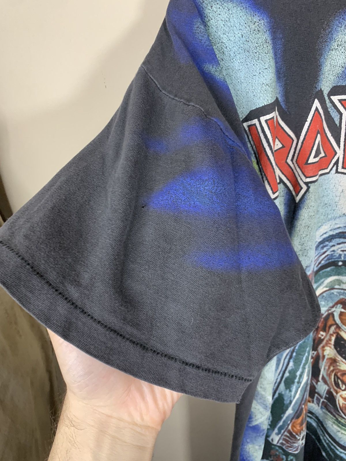 Band Tees *RARE* Vintage 90s Iron Maiden Aces High Single Stitch Shirt Size US XL / EU 56 / 4 - 6 Thumbnail