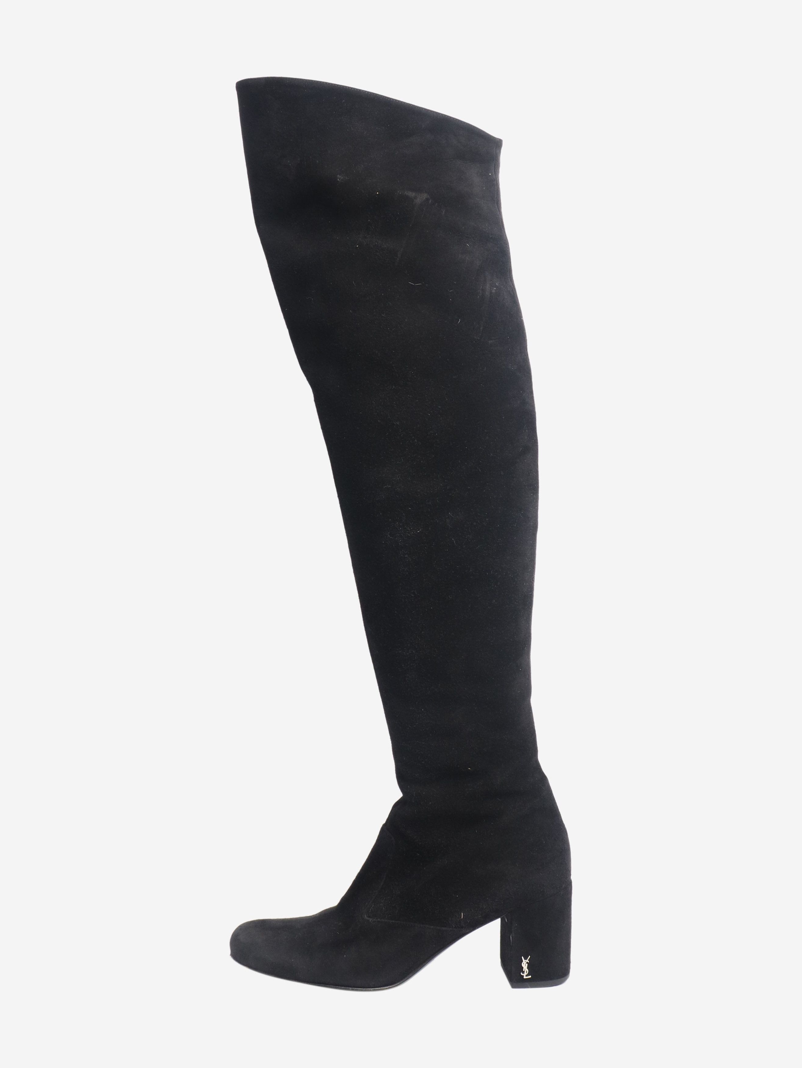 Other Black suede thigh-high boots - EU 37 Size US 6 / IT 36 - 1 Thumbnail