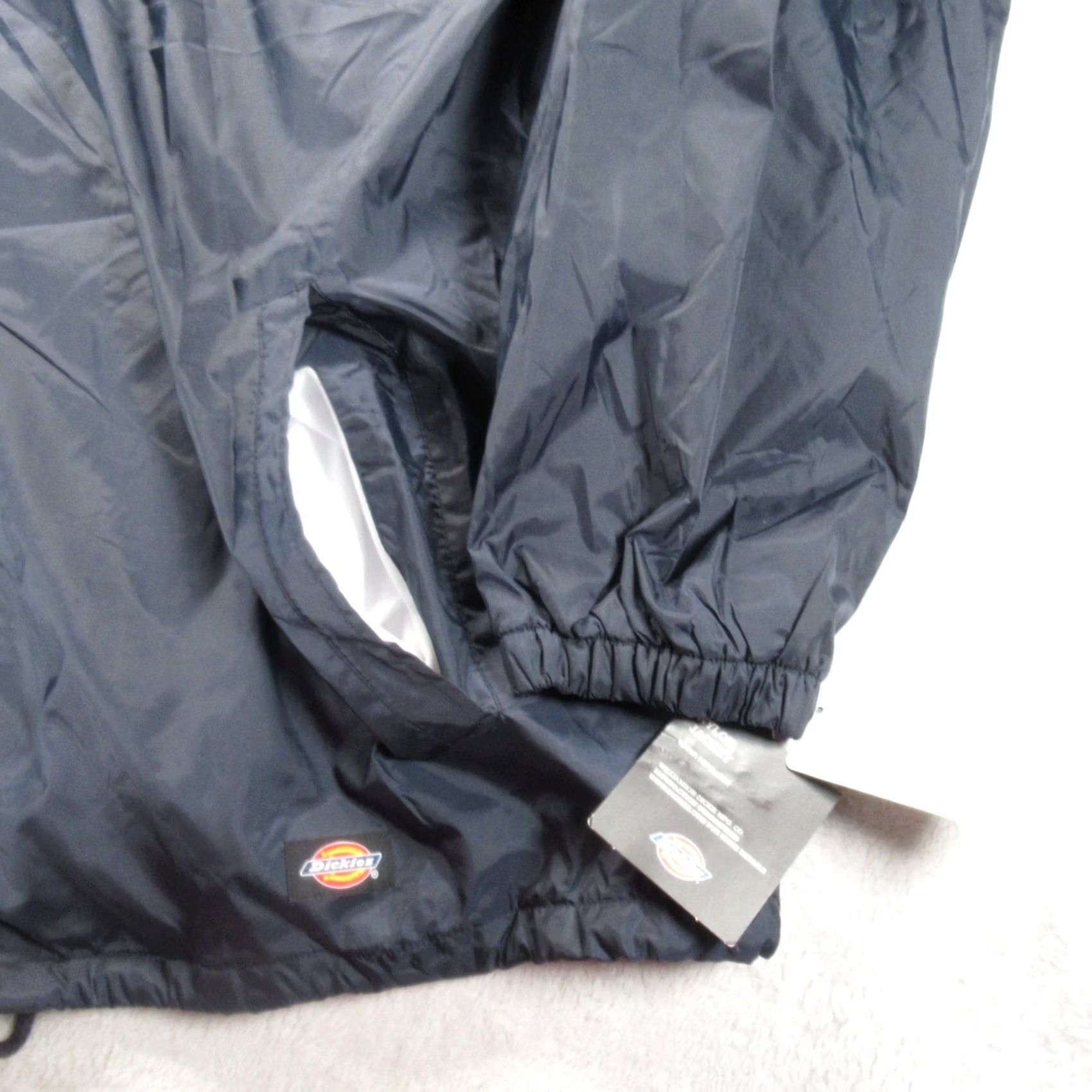 Dickies Dickies Work Nylon Jacket Men 2XL Blue SG Logo Collared Snap Front Rain Coat Windproof Waterproof Jacket Mens Size US XXL / EU 58 / 5 - 5 Thumbnail