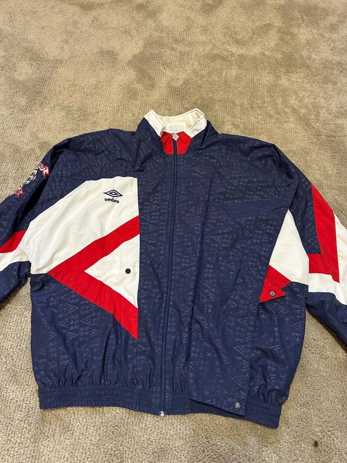 Umbro National Team England 1992 Umbro VTG Football Soccer Jacket Size US L / EU 52-54 / 3 - 7 Thumbnail