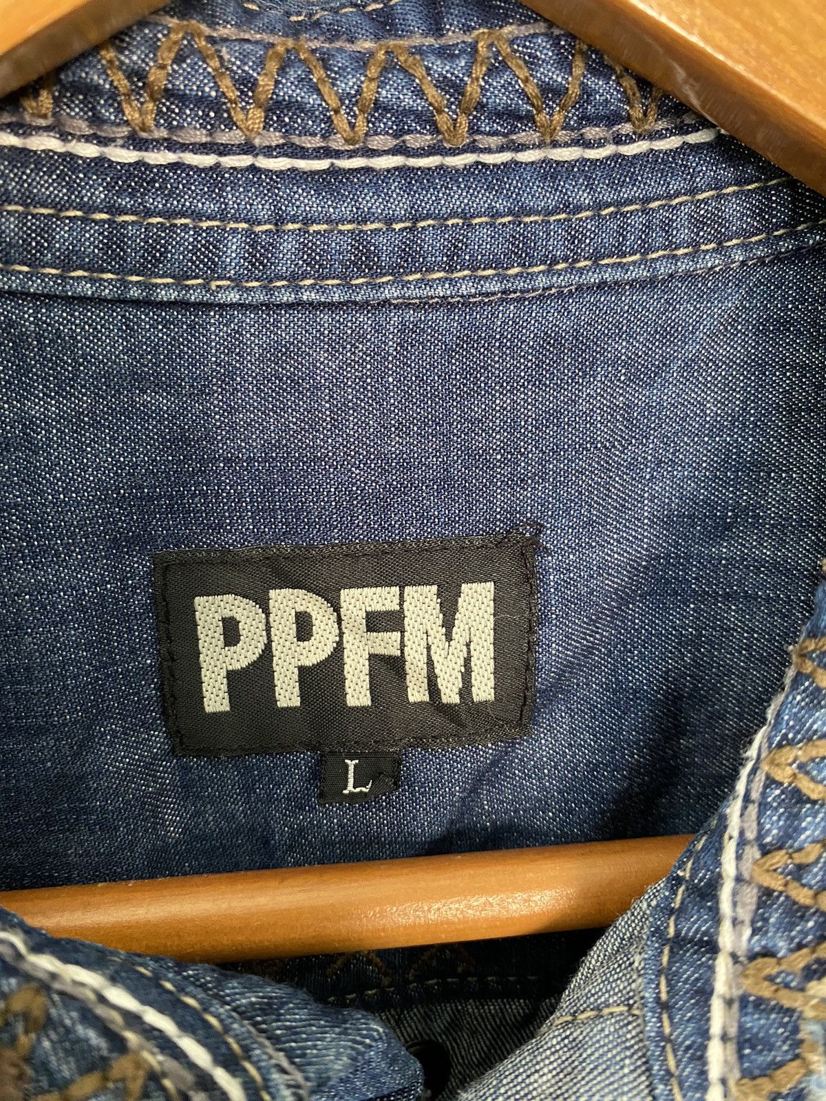 PPFM PPFM western hem fringe light denim 3/4 sleeve Size US M / EU 48-50 / 2 - 15 Thumbnail
