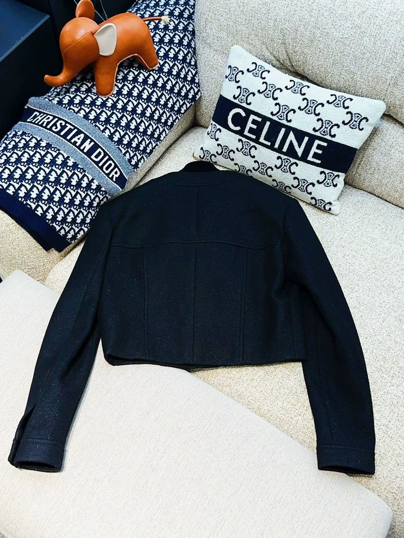 Chanel Chanel 24B black tweed short coat Size XS / US 0-2 / IT 36-38 - 2 Thumbnail