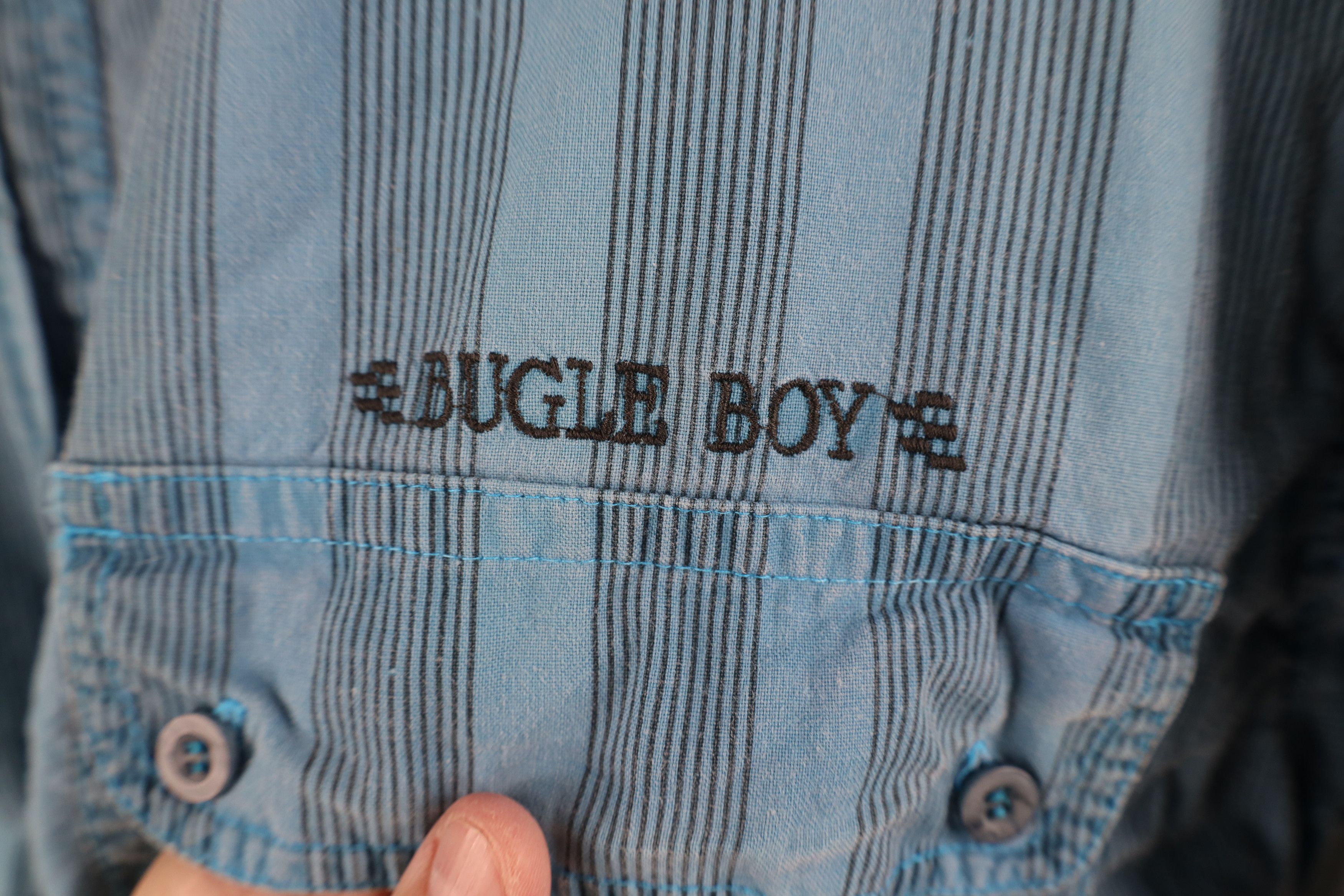 Vintage Vintage 90s Streetwear Baggy Striped Button Shirt Blue Size US M / EU 48-50 / 2 - 4 Thumbnail