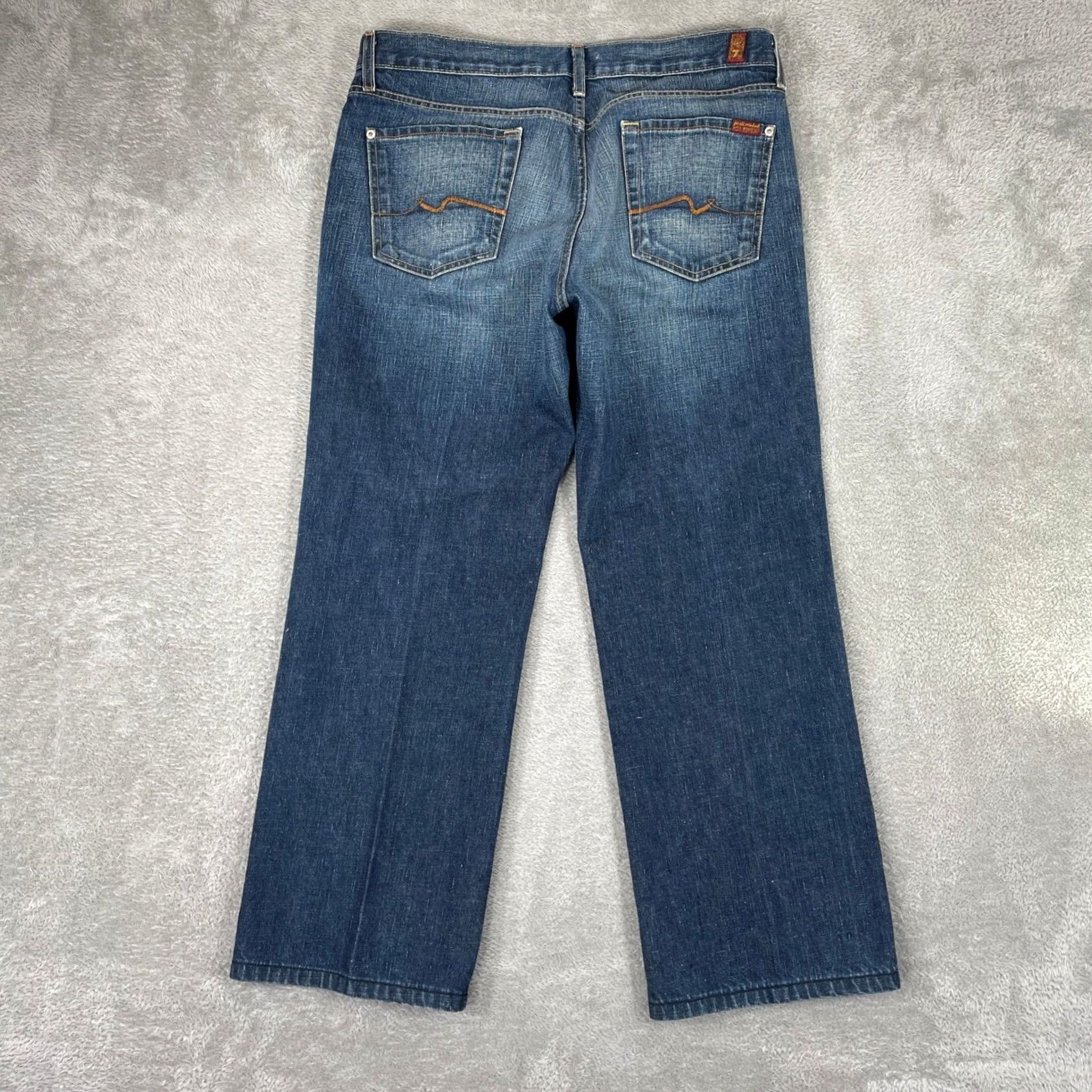 7 For All Mankind 7 For All Mankind Jeans Mens 34x29 Blue Straight Leg Denim Button Fly Y2K Size US 34 / EU 50 - 2 Thumbnail