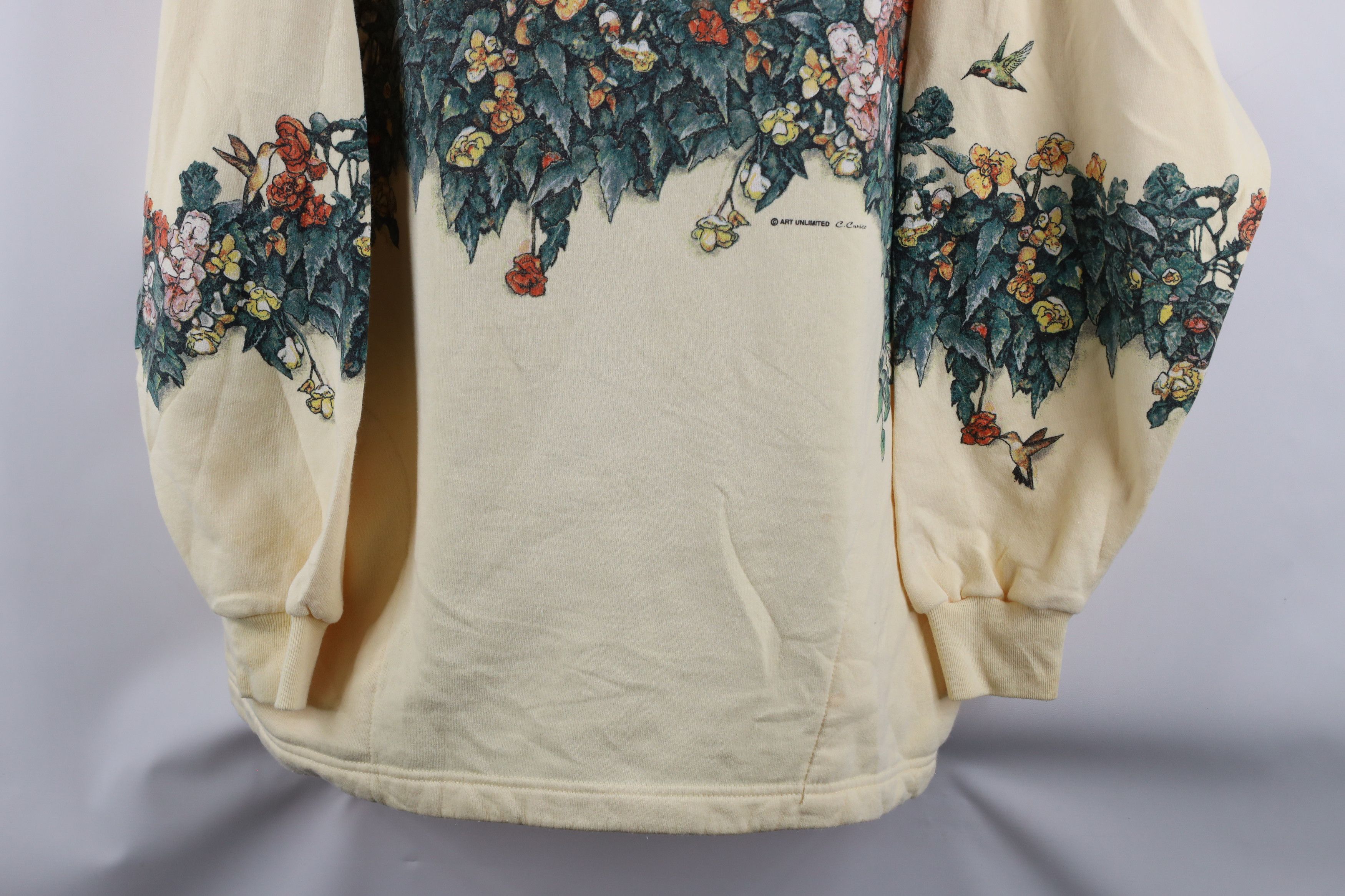 Vintage Vintage 90s Art Unlimited Cat Nature Collared Sweatshirt Size XL / US 12-14 / IT 48-50 - 3 Thumbnail