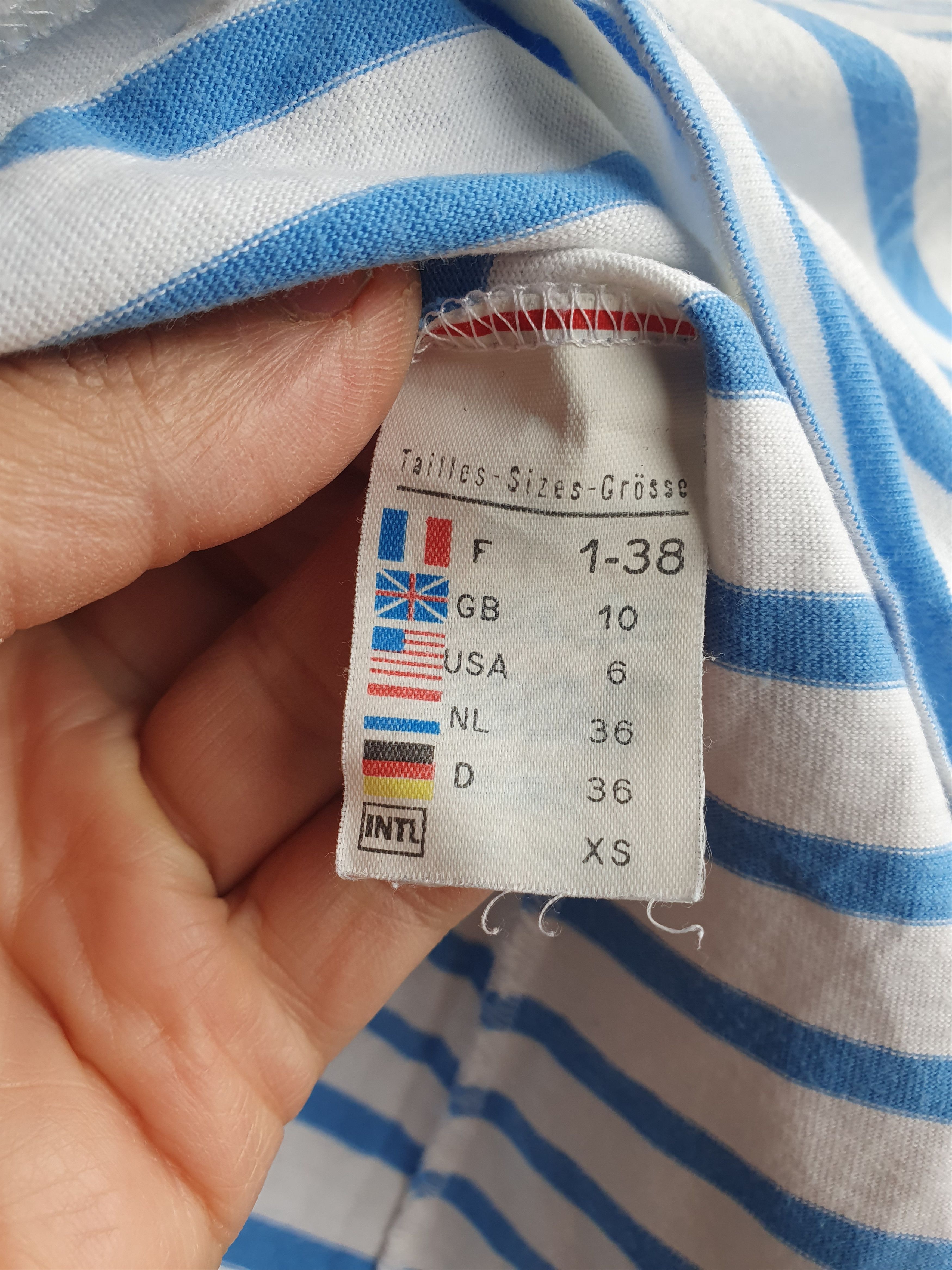 Saint James × Swagger Saint James Breton Sailor Striped 3/4 Sleeve Top sz US6/GB10 Size M / US 6-8 / IT 42-44 - 4 Thumbnail