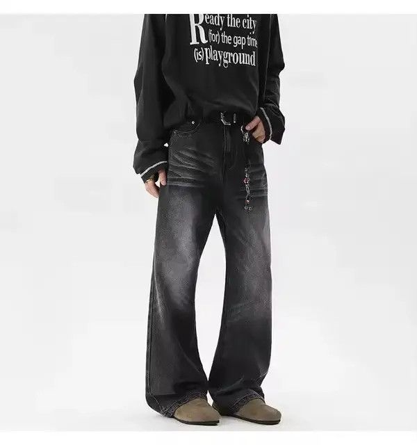 Japanese Brand Asabuki x Hatsu Washed Style Denim Pant Size US 29 - 2 Thumbnail