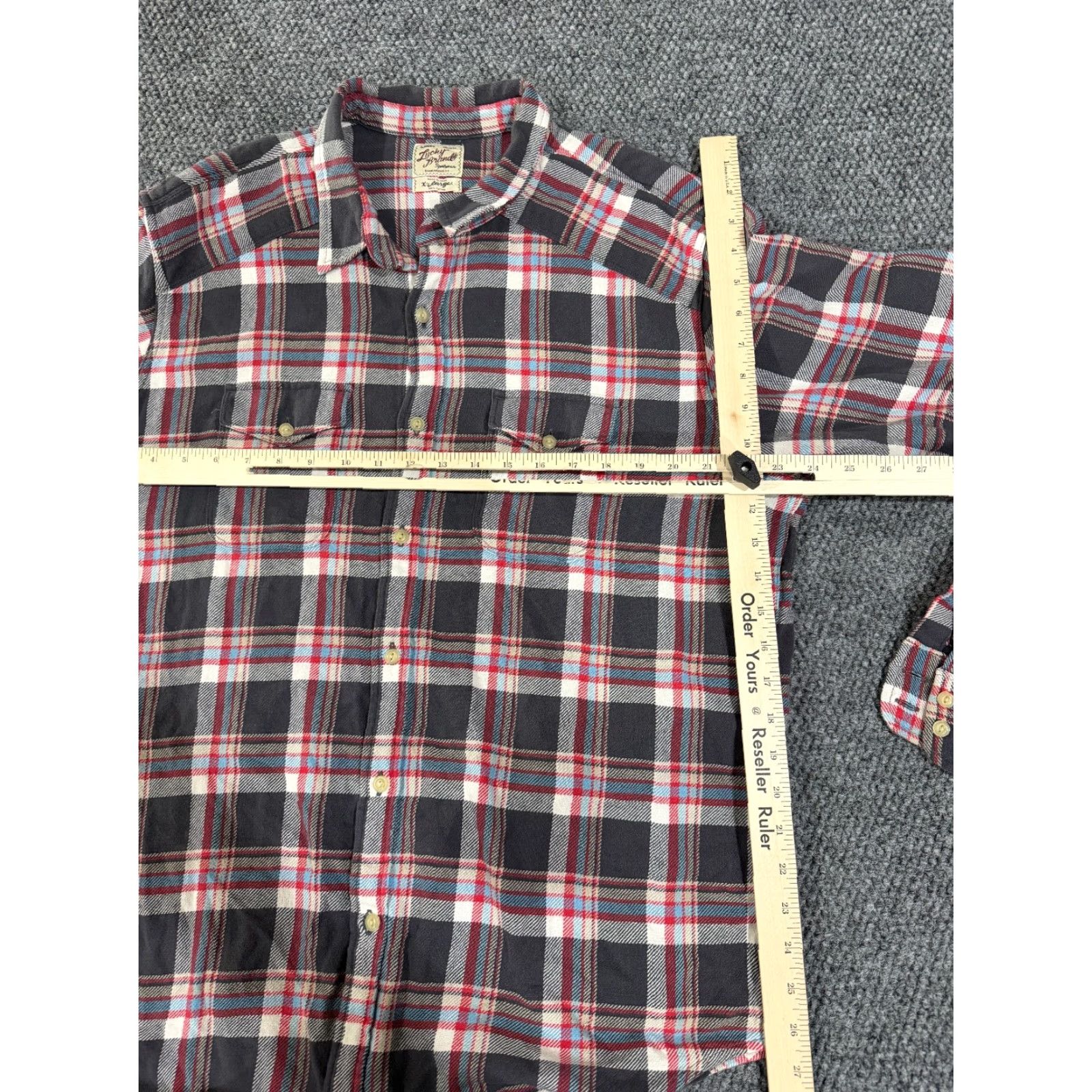 Lucky Brand Lucky Brand Button-Up Shirt Mens XL Black Red Plaid Long Sleeve Western Flannel Size US XL / EU 56 / 4 - 4 Thumbnail