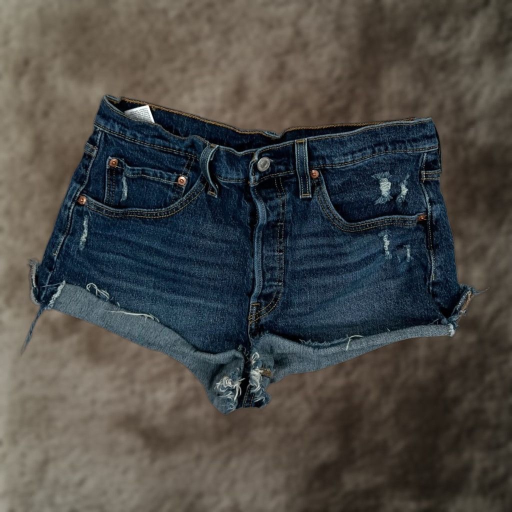 Levi's VINTAGE Levi’s 501 Denim Jean Shorts Daisy Dukes Blue 28 Regular Women Summer 90s Classic Denim Short Size 28" / US 6 / IT 42 - 1 Thumbnail