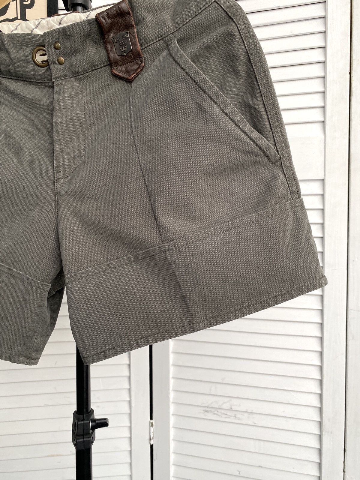 Diesel Diesel Vintage Khaki Military Cargo Shorts Leather Straps Size 29" - 4 Thumbnail