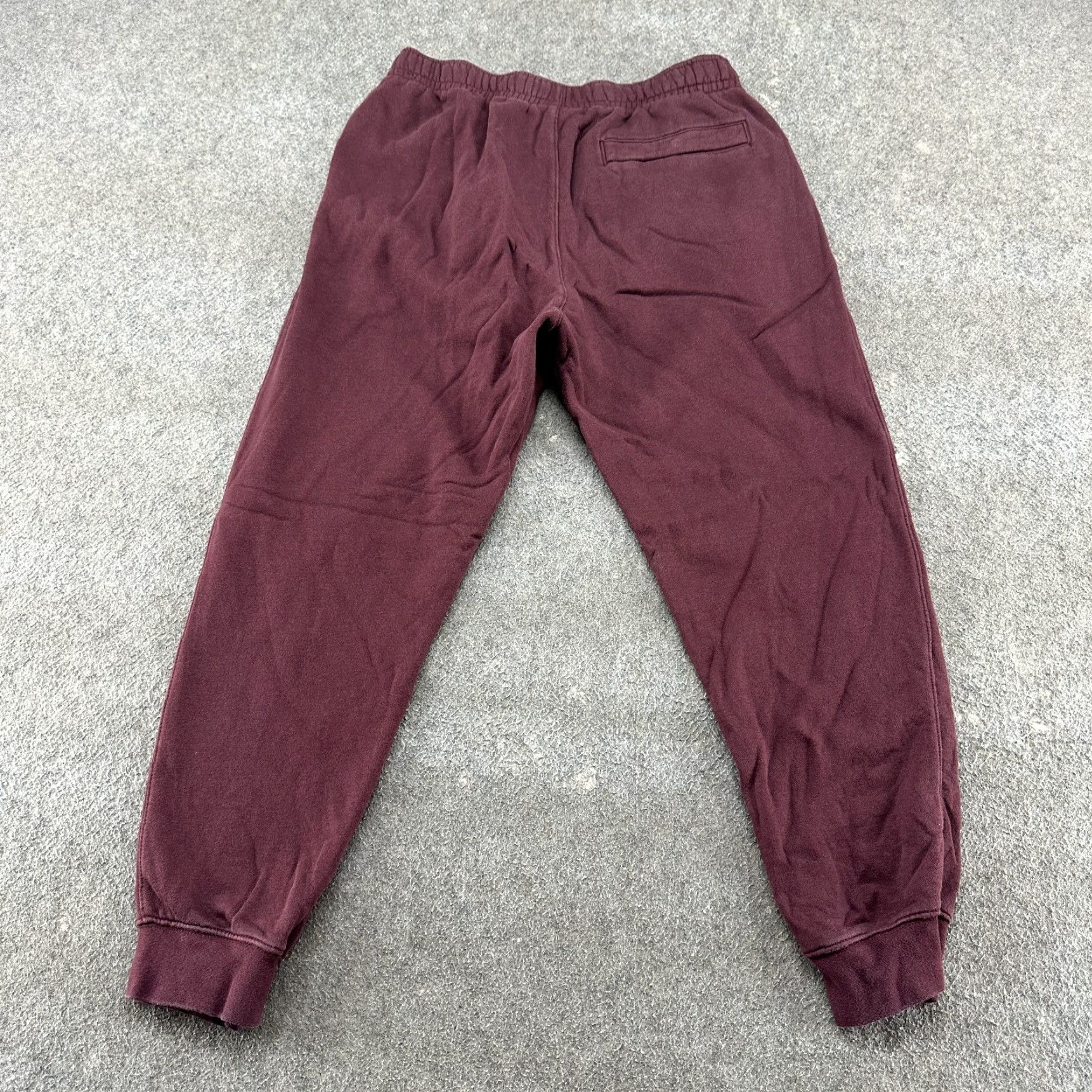 Nike Nike Pants Mens L Red Maroon Jogger Fleece Solid Cotton Polyester Swoosh Drawstring Size US 33 - 6 Thumbnail