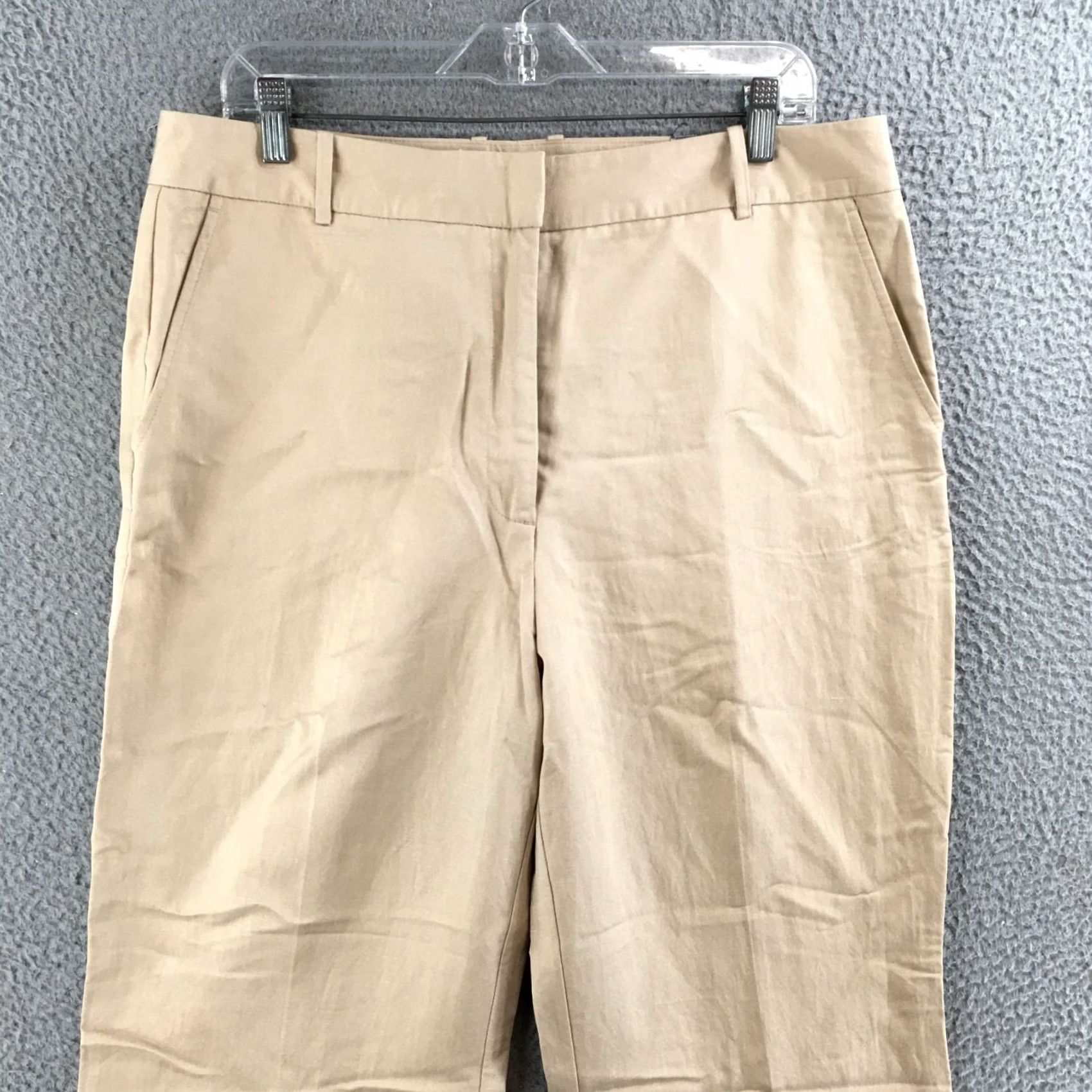 Worthington Worthington Pants Womens 14 Beige Khaki High Rise Straight Zip Fly Casual NEW Size 36" / US 14 / IT 50 - 2 Thumbnail