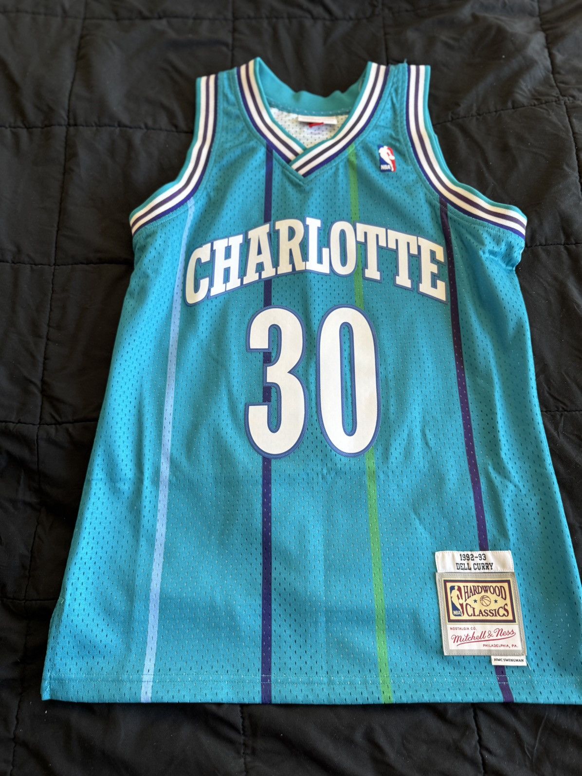 Mitchell & Ness Mitchell & Ness Men's Dell Curry Hornets Swingman Jersey Size US M / EU 48-50 / 2 - 1 Thumbnail