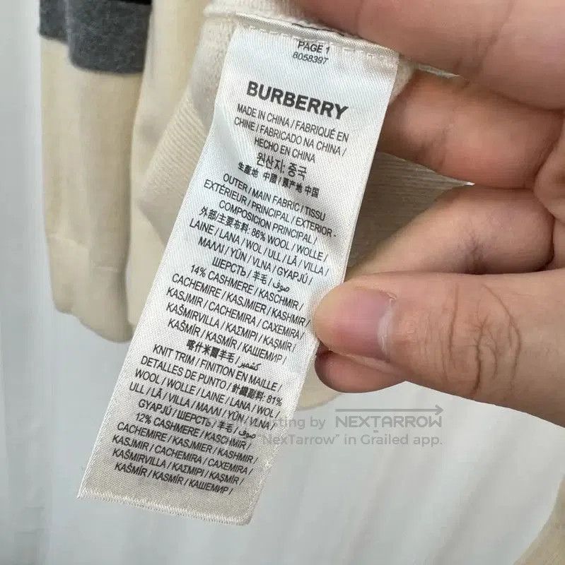 Burberry Burberry Cream Cashmere Knit Sweater. Size XXS / US 00 / IT 34 - 6 Thumbnail