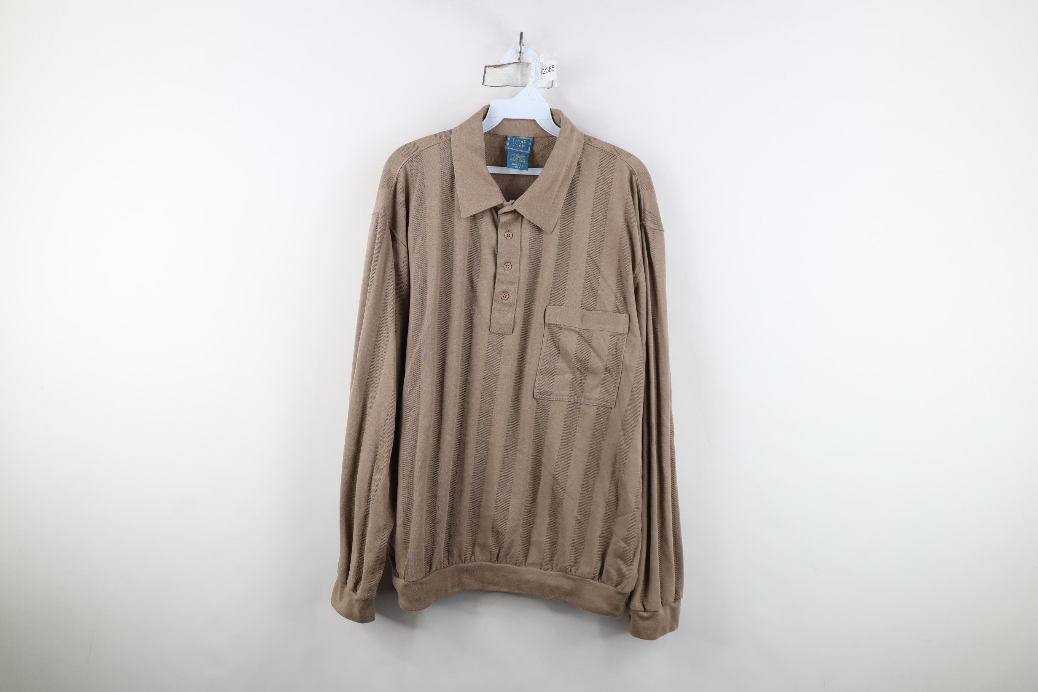 Vintage Vintage 90s Y2K Streetwear Vented Pullover Long Sleeve Polo Size US XL / EU 56 / 4 - 1 Thumbnail