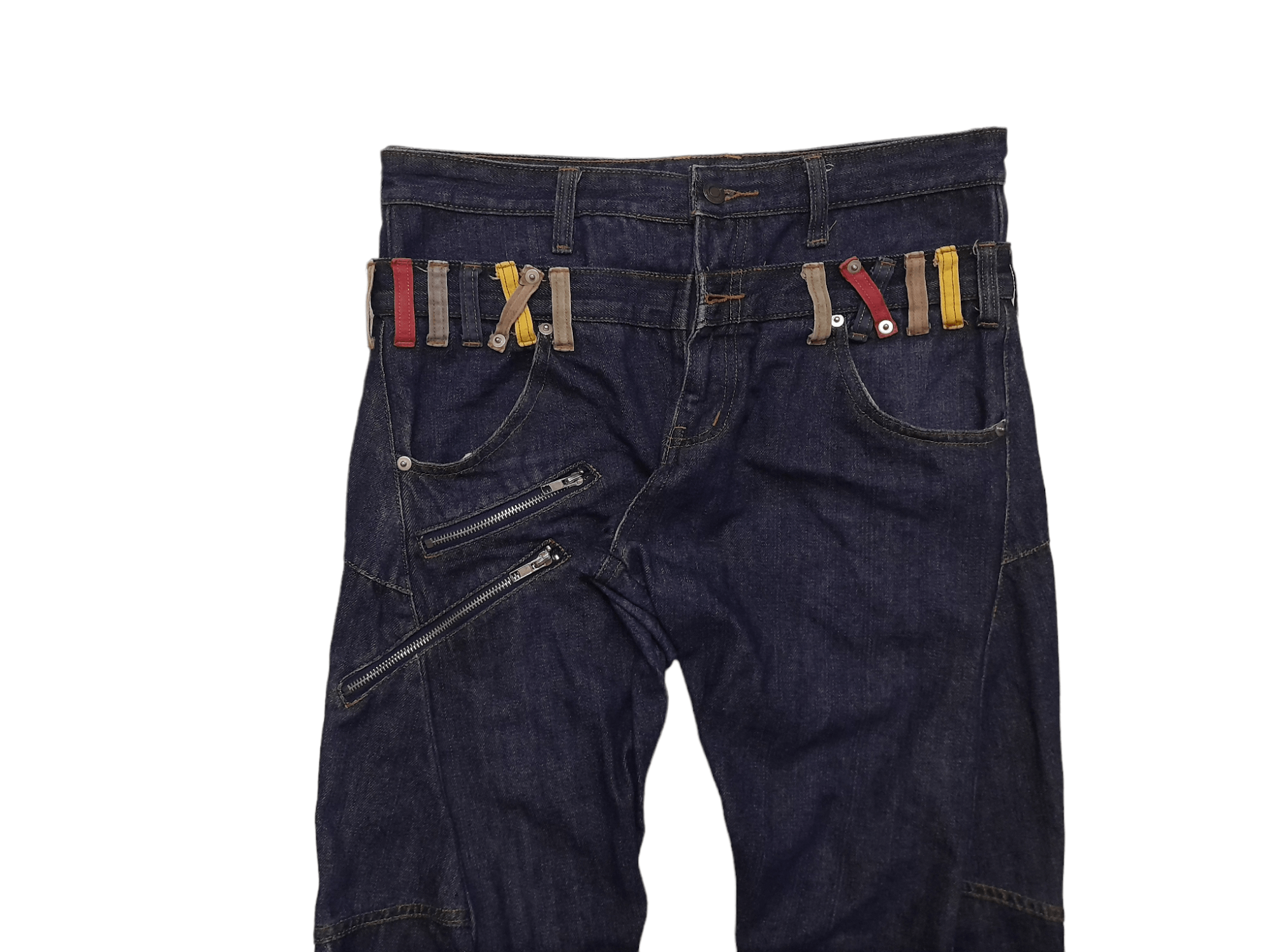 Japanese Brand BRTH BREATH JAPAN dOUBLE Waist Denim (S239) Size US 33 - 3 Thumbnail