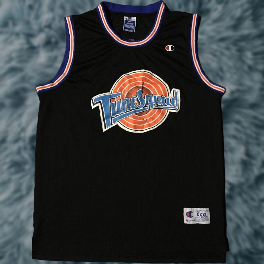 Vintage Vtg 90s Champion Space Jam Taz Jersey XXL 3XL Looney Tunes Basketball NBA Cartoon Movie Size US XXL / EU 58 / 5 - 1 Thumbnail