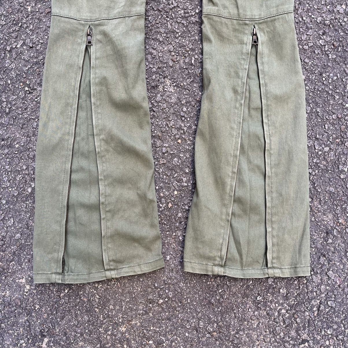 Hysteric Glamour Flared Cargo Green Pants NO ID Japan Multi Pockets Bootcut Size US 29 - 13 Thumbnail