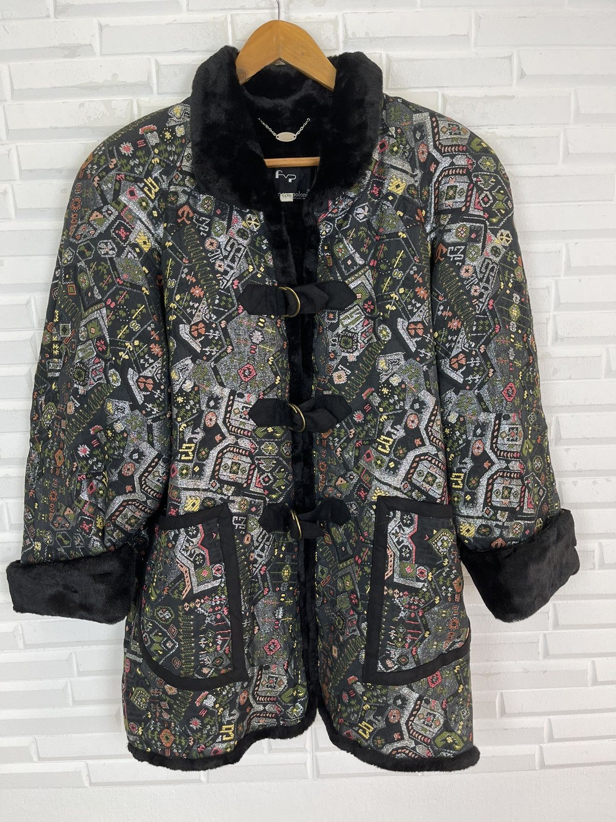 Paoloni RARE Vintage Feanca B Paoloni Elitis Luxury Coat Size L / US 10 / IT 46 - 2 Thumbnail