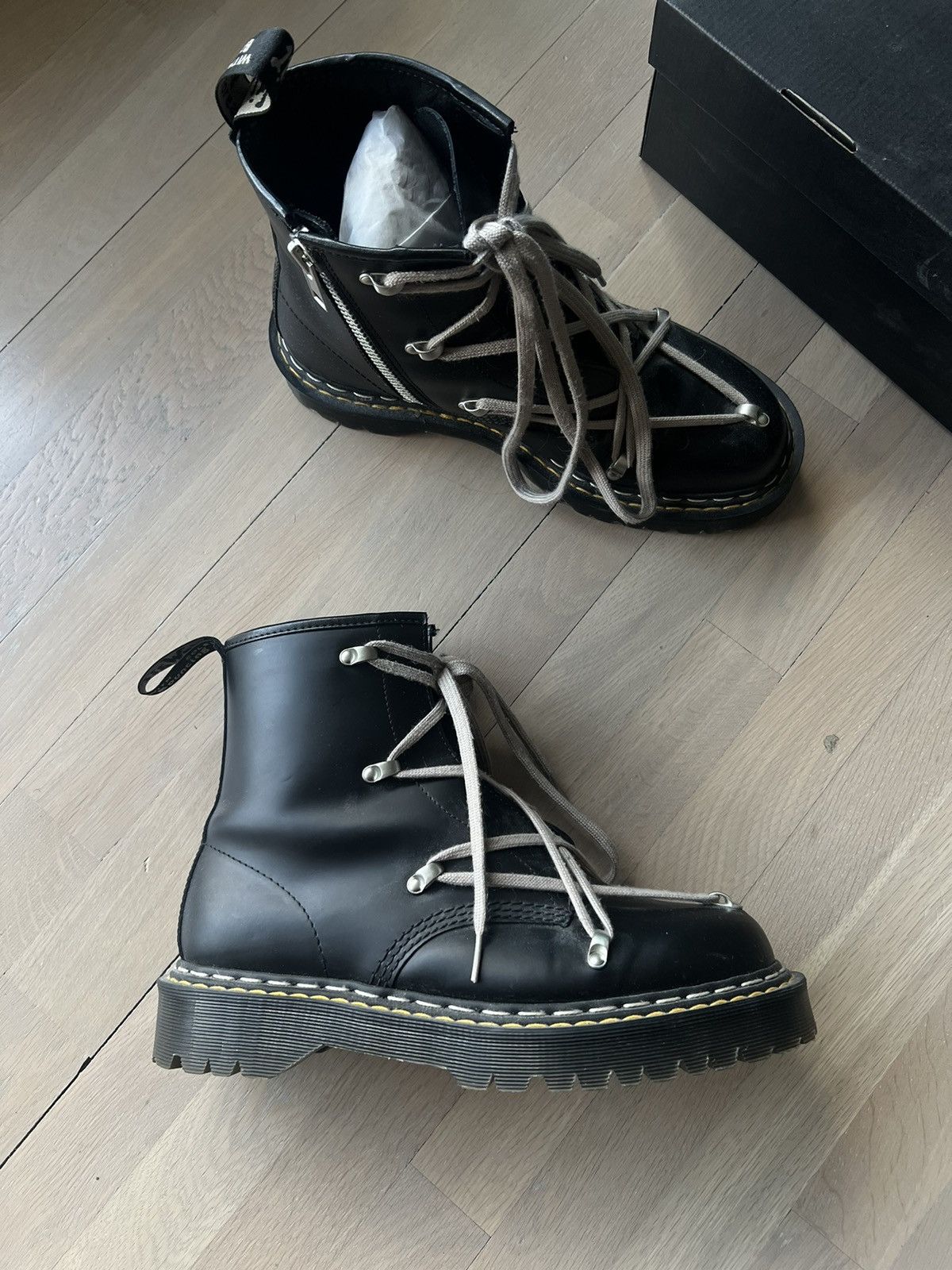 Rick Owens Rick Owen's x dr.martens - 1460 BEX DS RO “BLACK” | Grailed