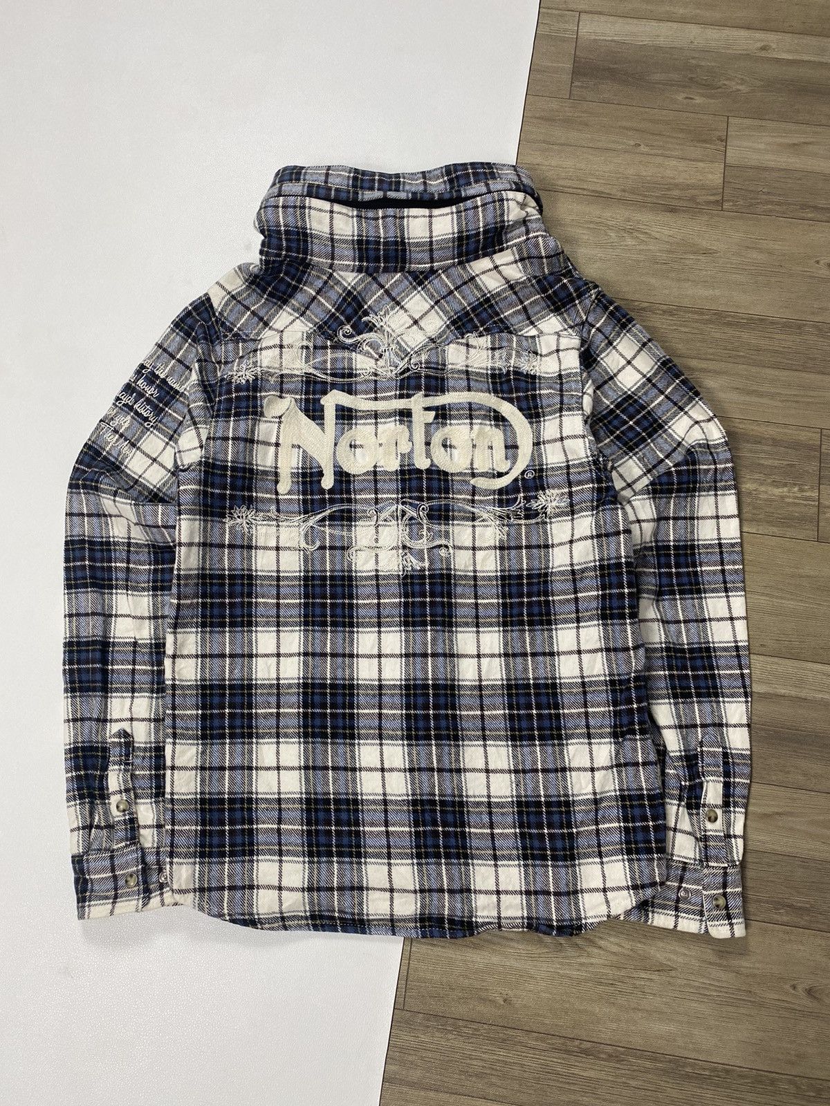 Norton Norton Flanel With Hooded Shirt Size US S / EU 44-46 / 1 - 1 Thumbnail