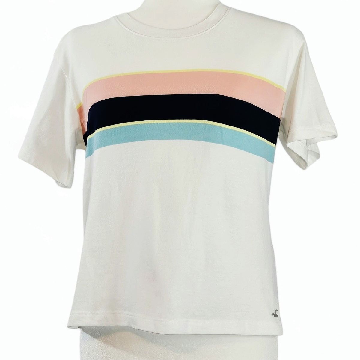 Hollister EUC Hollister Womens Short Sleeve T-Shirt Sz. XS White Size XS / US 0-2 / IT 36-38 - 2 Thumbnail