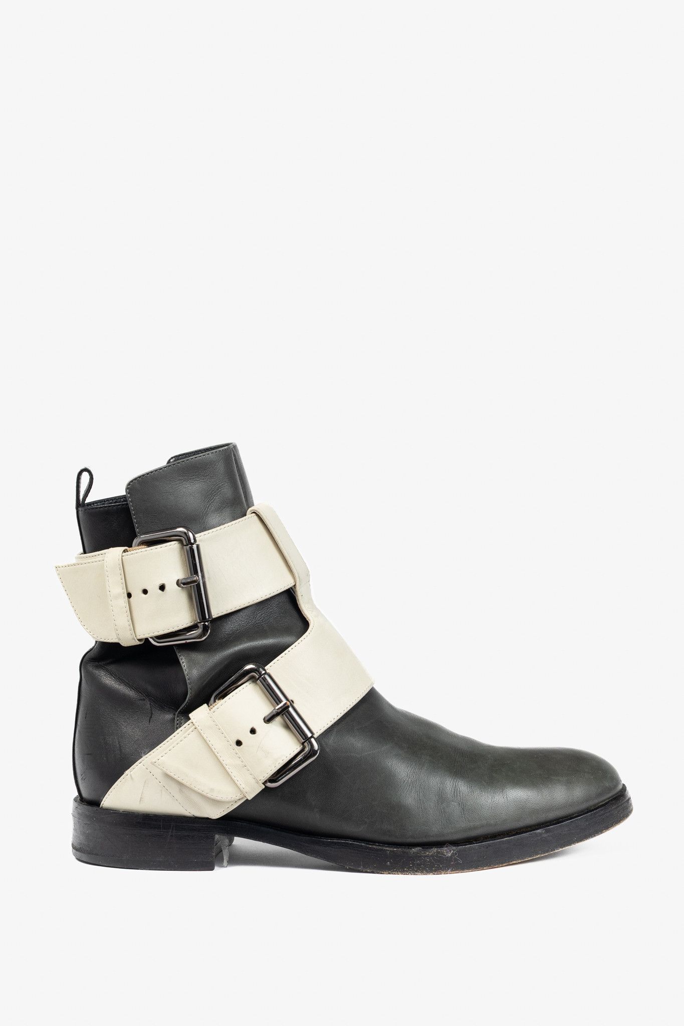 Pierre Hardy Pierre Hardy PF/14 Colourblock Leather Buckled-Strap Booties Size US 7 / IT 37 - 1 Thumbnail