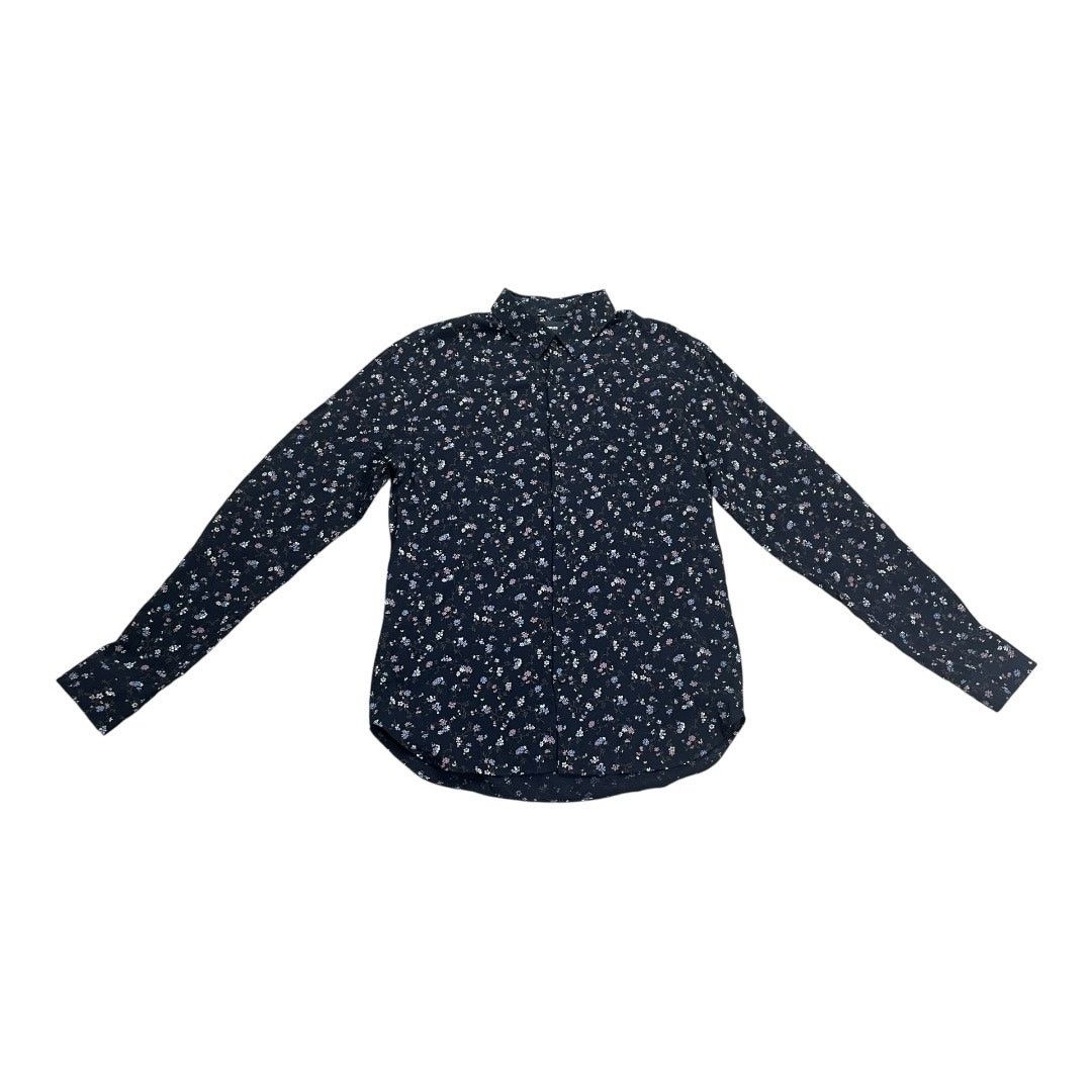 The Kooples The Kooples Black Floral Print Relaxed Button Down Shirt M Size US M / EU 48-50 / 2 - 1 Thumbnail