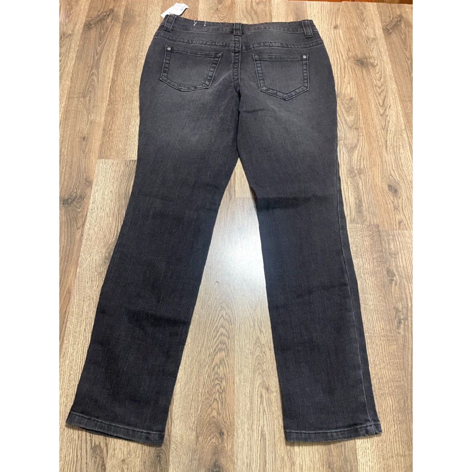 Vintage Christopher Banks Jeans Women's 6 Black Denim Straight Leg Pockets NWT Size 28" / US 6 / IT 42 - 2 Thumbnail