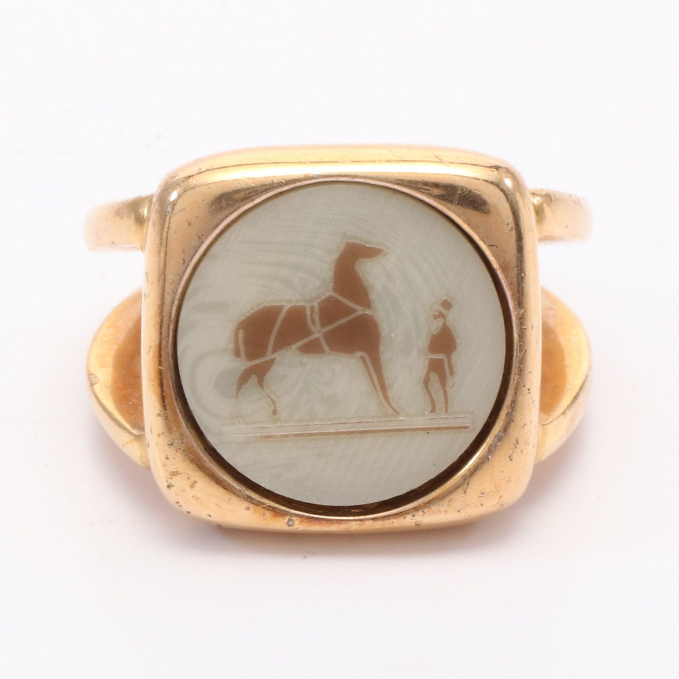 Hermes Hermes Corozo Ring Gp Gold Size ONE SIZE - 1 Thumbnail