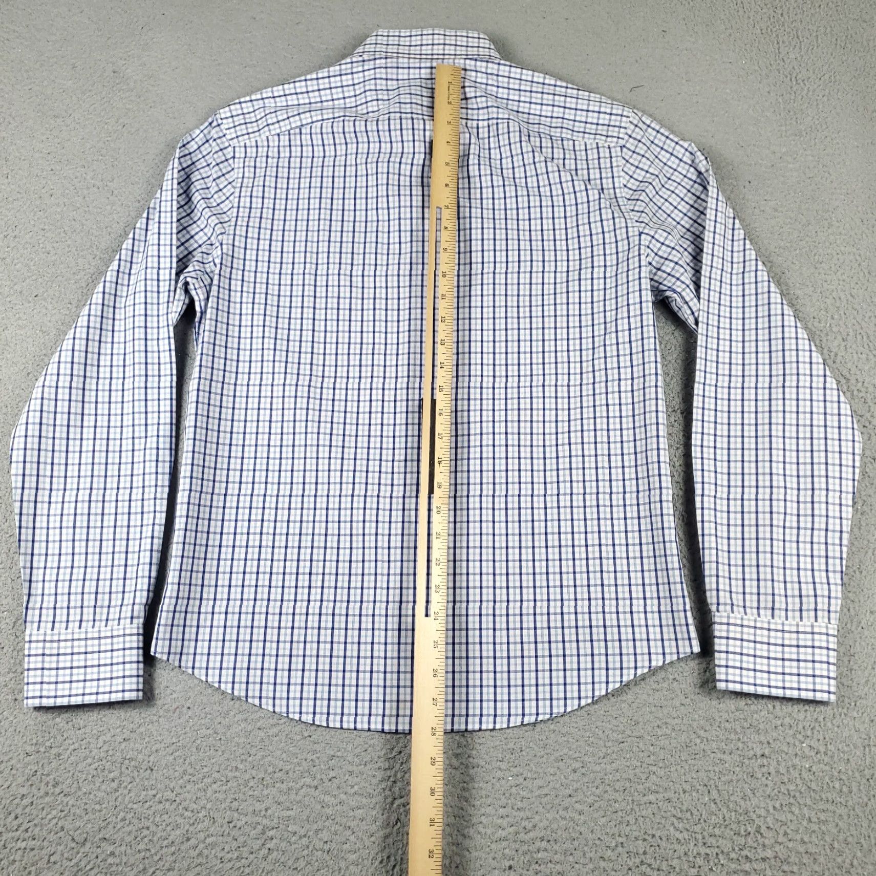 UNTUCKit UNTUCKit Shirt Mens Medium Blue White Check Button Up Long Sleeve Size US M / EU 48-50 / 2 - 3 Thumbnail