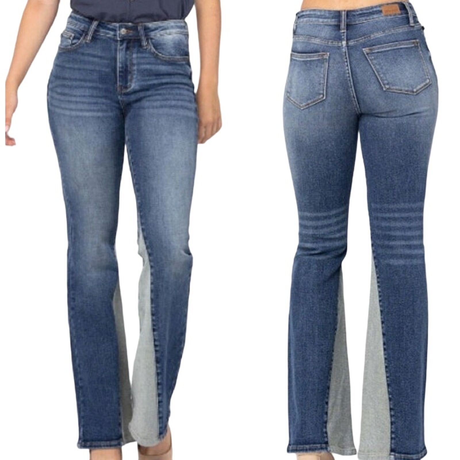 Judy Blue Judy Blue Mid Rise Flare Fit Leg Jeans Inseam Panel 13 31 Size 31" - 4 Thumbnail