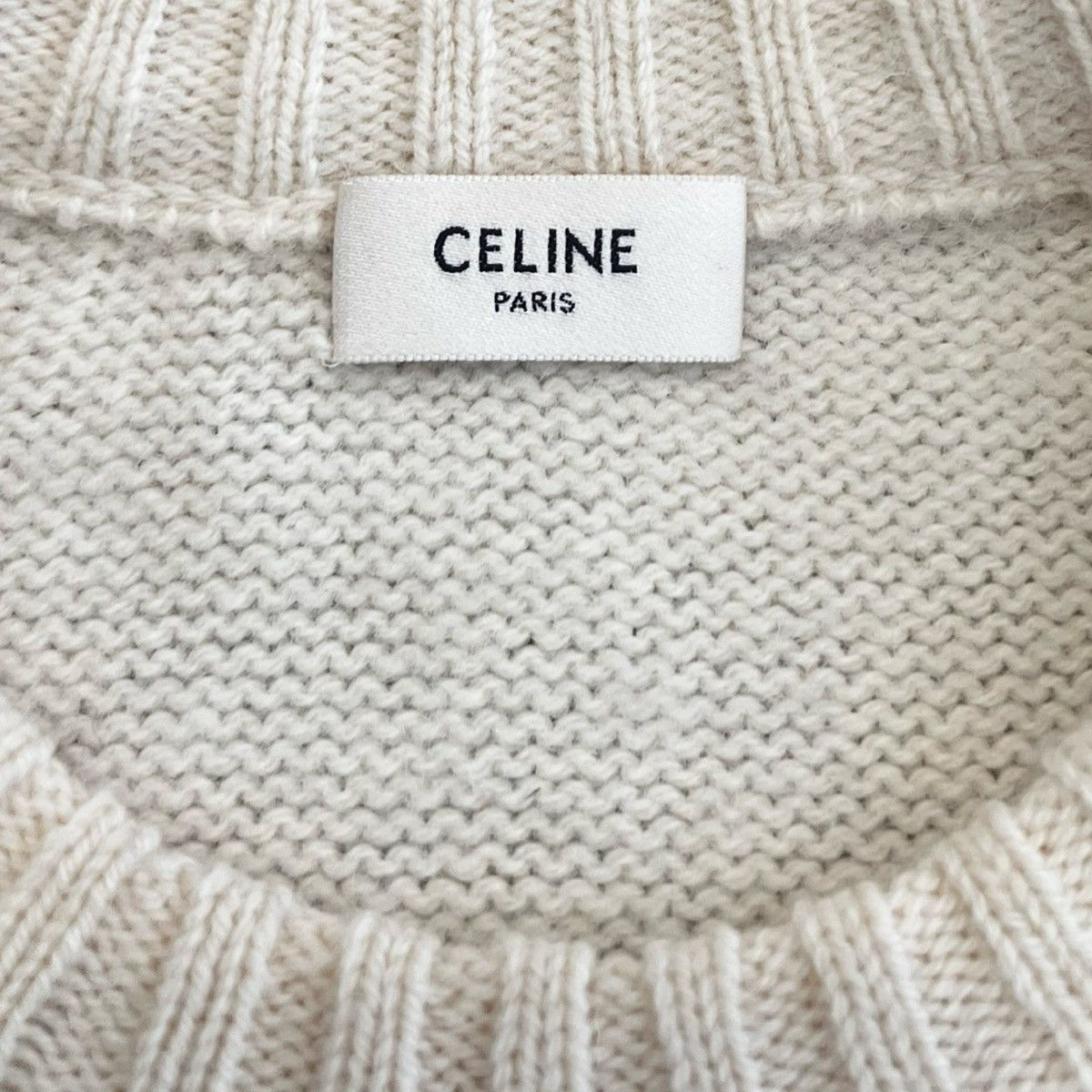 Celine CELINE 2020SS “There is no Irony Here” KNIT SWEATER WHITE Size US XS / EU 42 / 0 - 2 Thumbnail