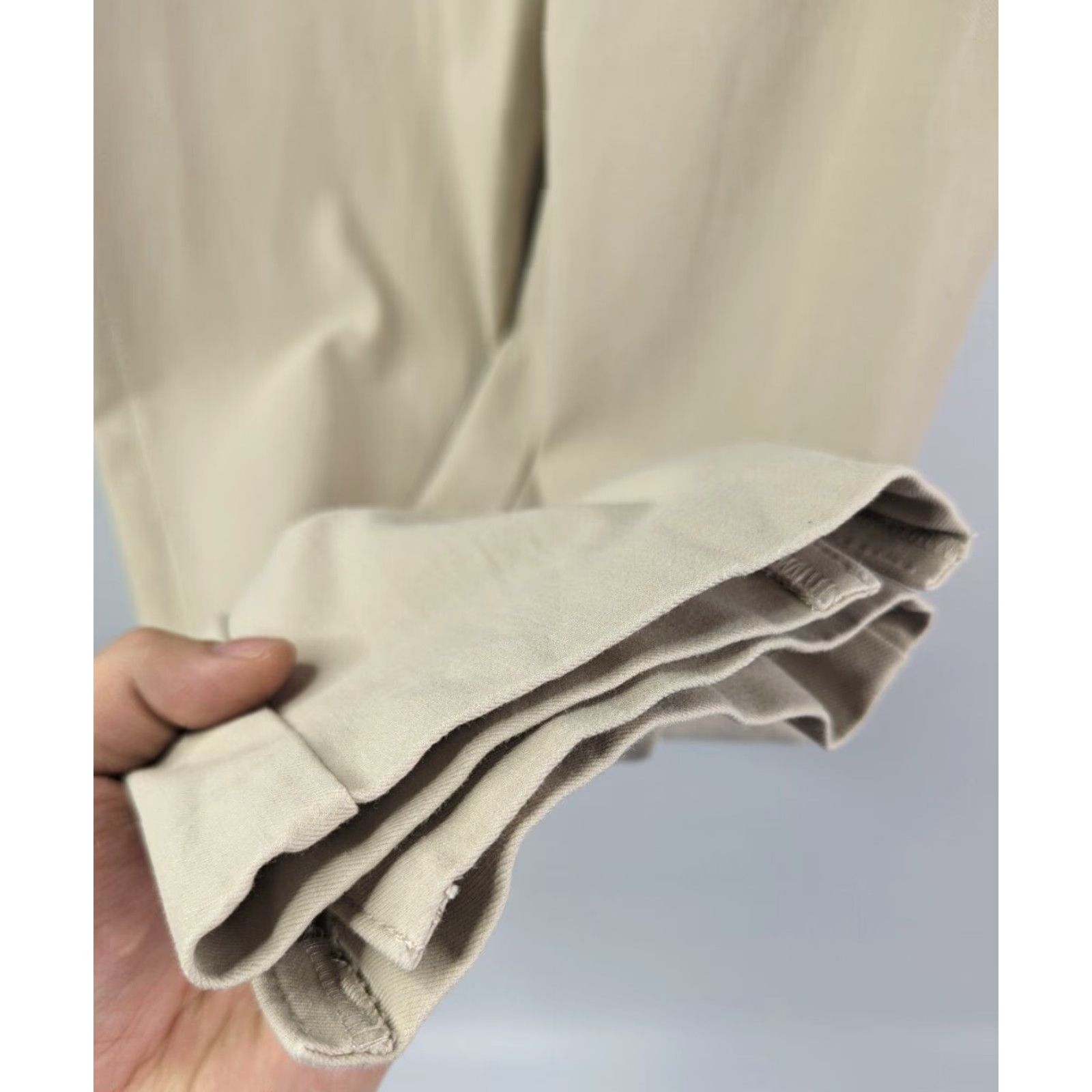 Vintage VINTAGE Sigrid Olsen Signature Pants Beige Cropped Women 6 Cotton Blend Mid Rise Flat Front Knit Modern Tan 1980s 1990s Mens Womens Boys Girls Size 28" / US 6 / IT 42 - 3 Thumbnail