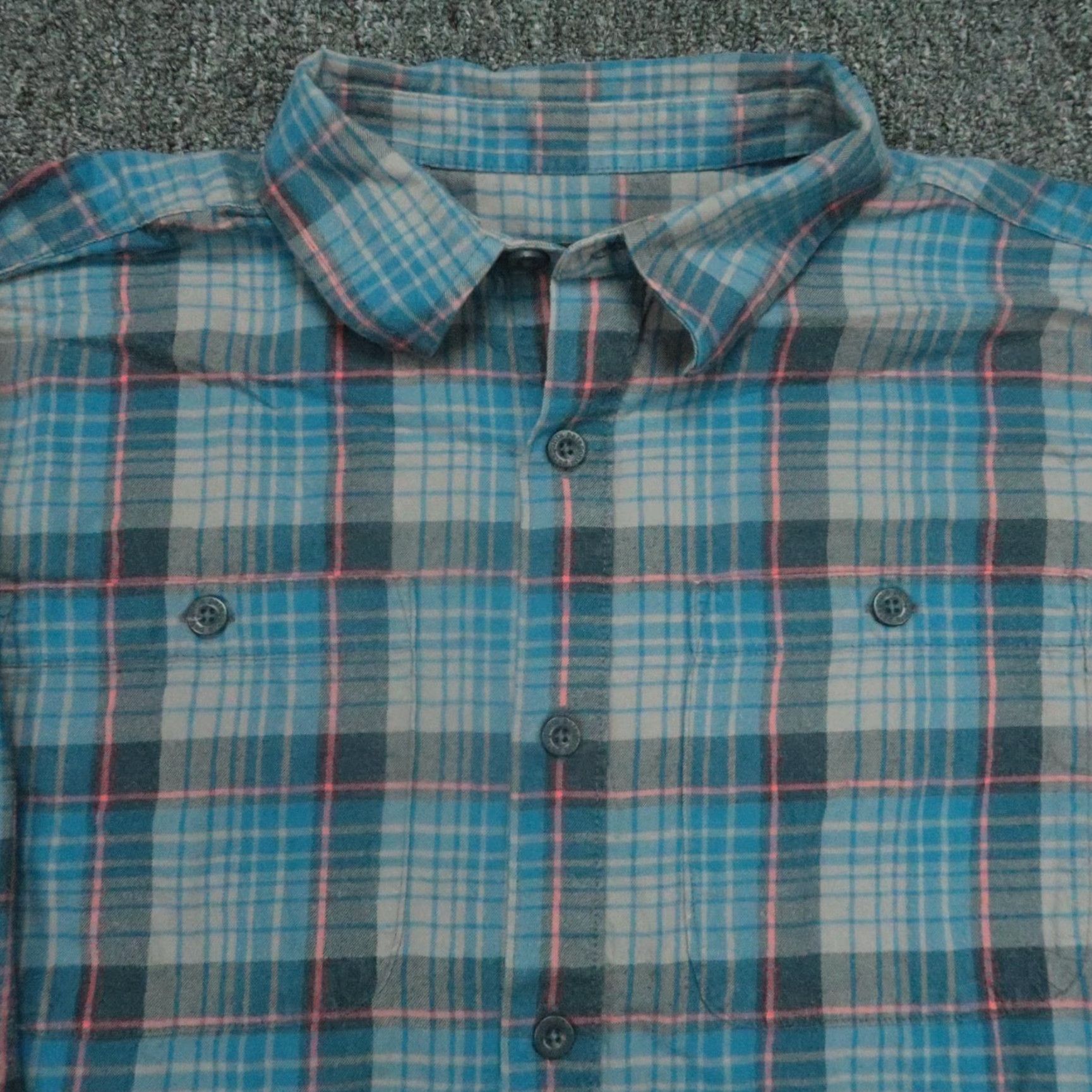 Patagonia Patagonia Shirt Mens Small Blue Plaid Long Sleeve Pima Cotton Button Up Shirt Blue Pockets All Seasons Mens Size US S / EU 44-46 / 1 - 2 Thumbnail