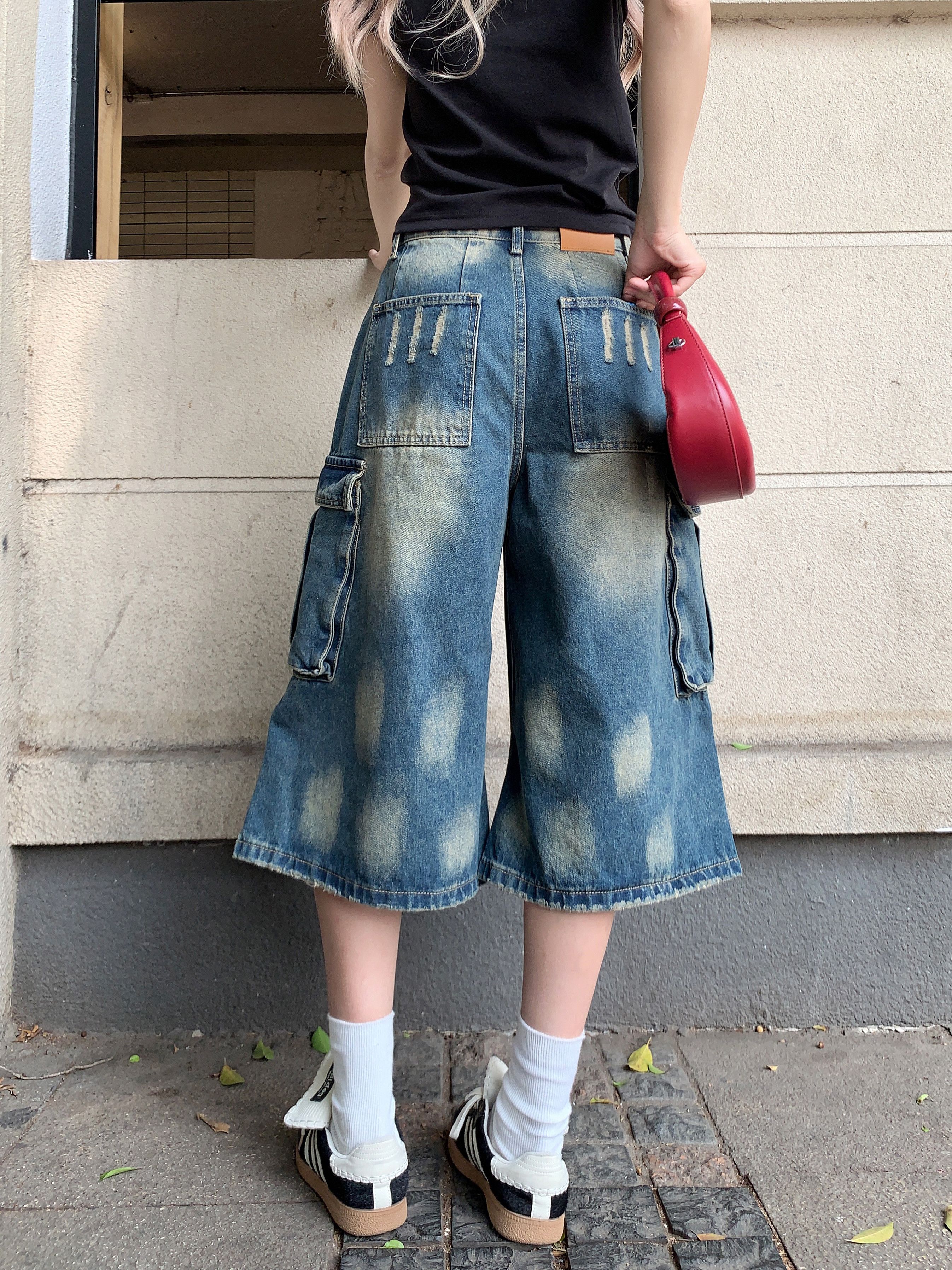 Japanese Brand × Vintage Vintage multi-pocket jeans men's wide leg casual pants Size 28" / US 6 / IT 42 - 3 Thumbnail