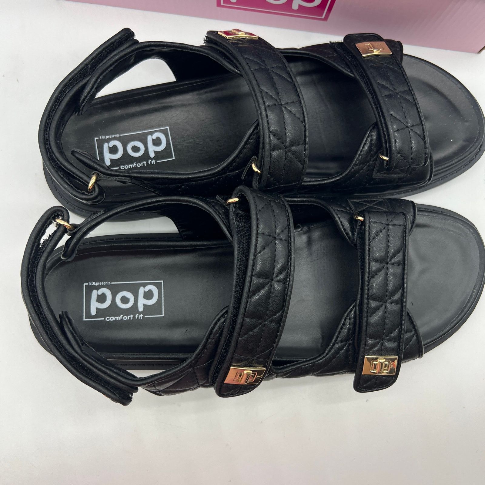 Other Pop Yield Open Toe Women's Footbed Sandals Black Size 11M Size US 11 / IT 41 - 7 Thumbnail