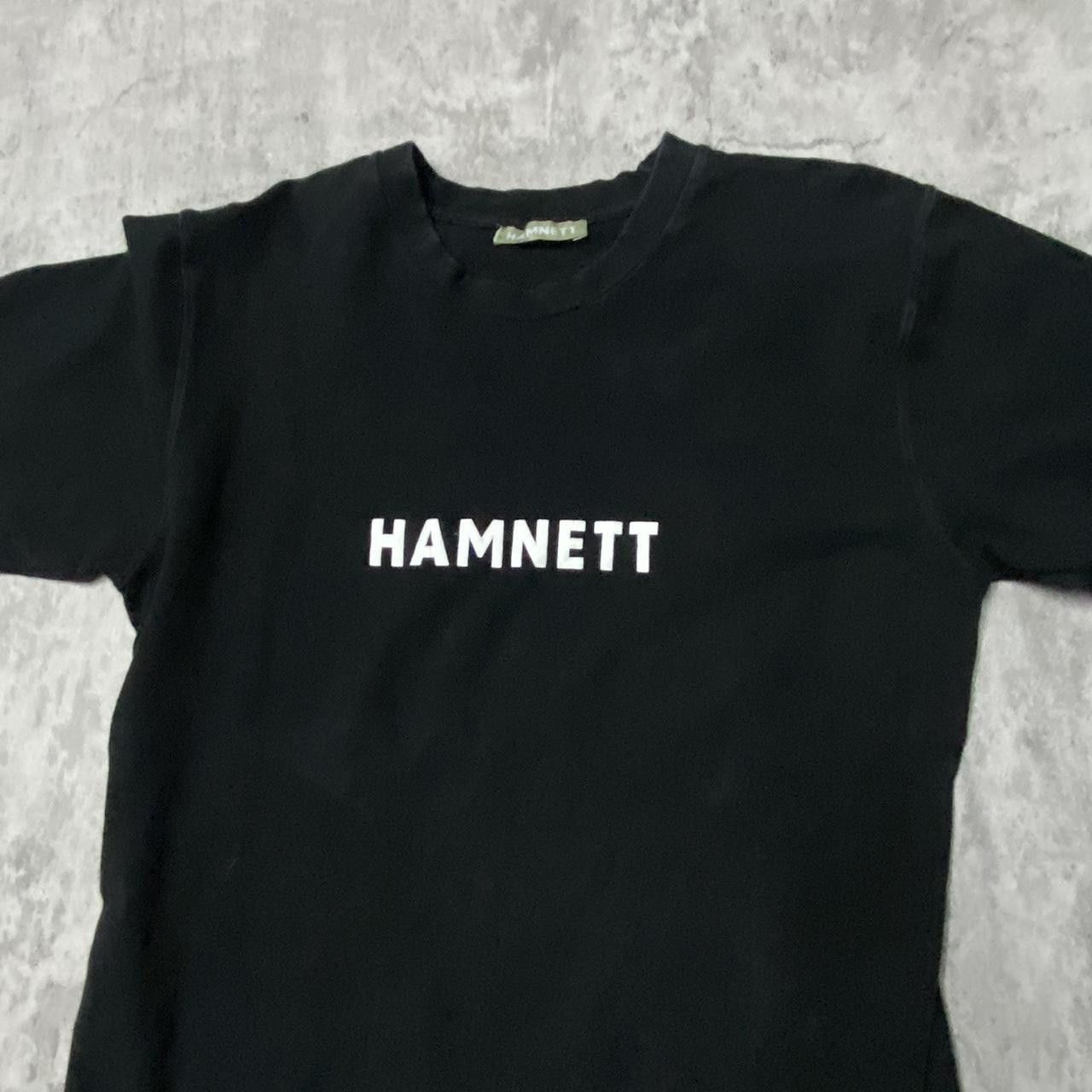Katharine Hamnett London Black Hamnett T-shirt with white logo #streetwear Size US M / EU 48-50 / 2 - 2 Thumbnail