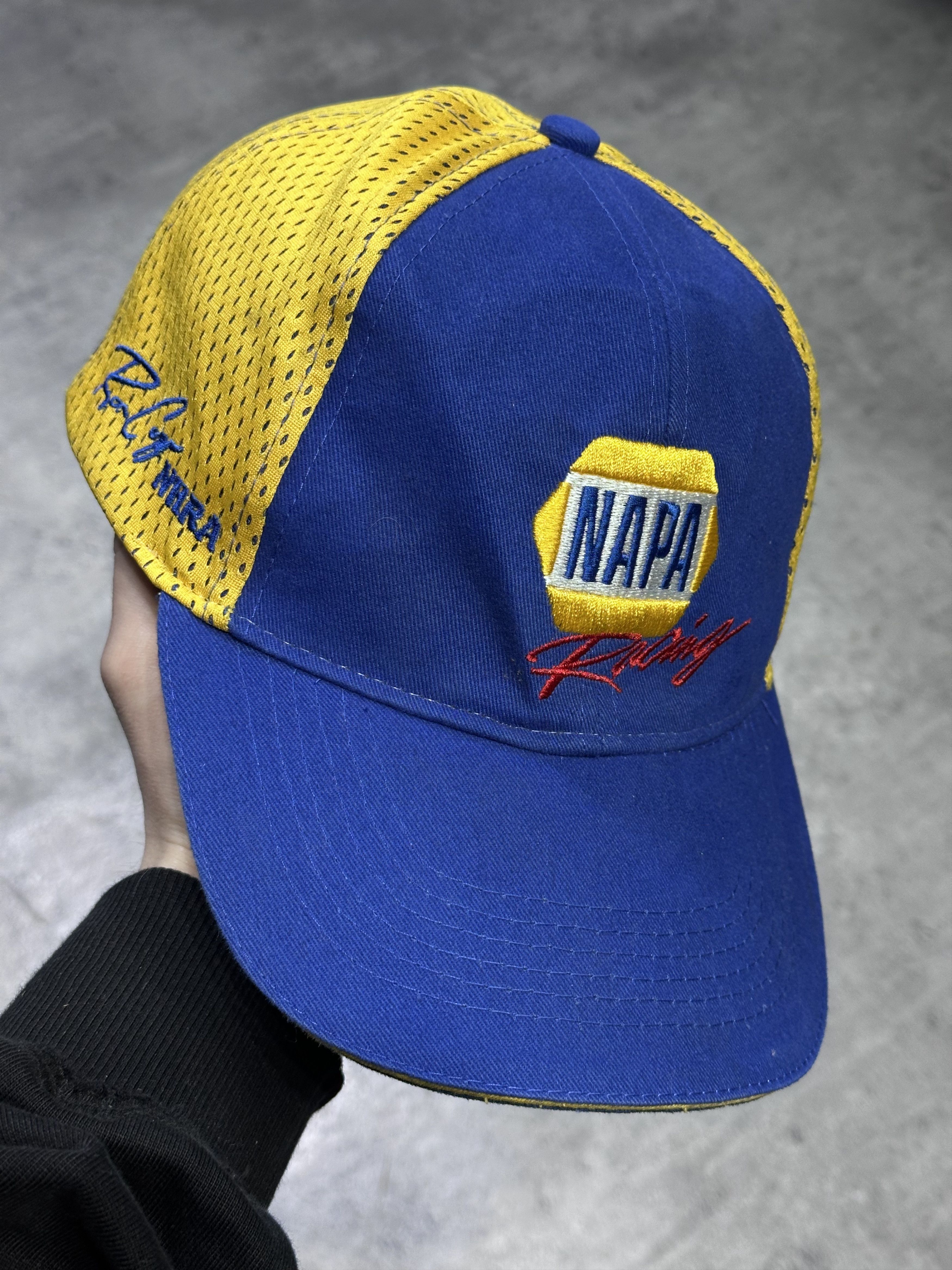 NASCAR NAPA racing nascar hat yellow blue Size ONE SIZE - 1 Thumbnail