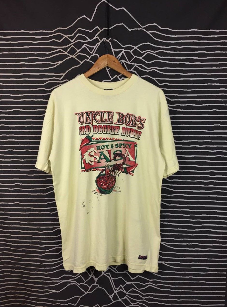 Jansport Vtg 90s Jansport Uncle Bobs Hot Spicy Salsa Made in Usa Tee Size US XL / EU 56 / 4 - 2 Thumbnail