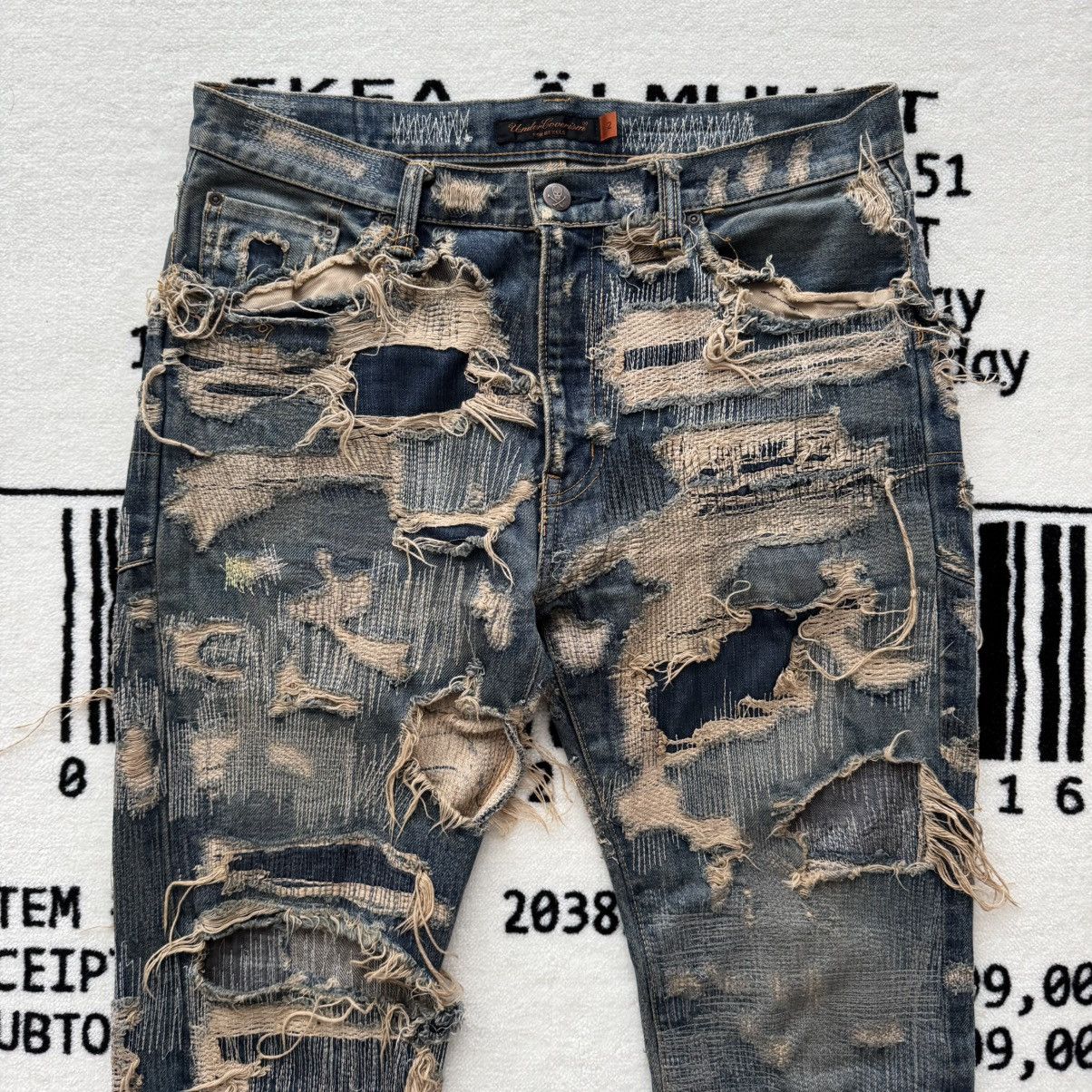Undercover AW05 “Arts & Crafts” 85 Distressed Denim Size US 31 - 6 Thumbnail